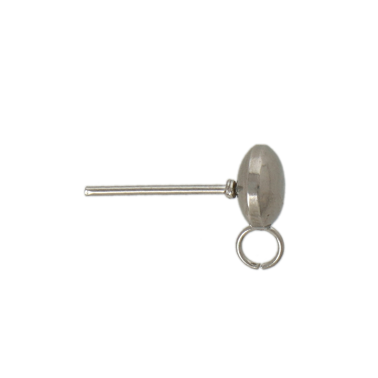 stainless steel coin post earring 6mm | 8pc
