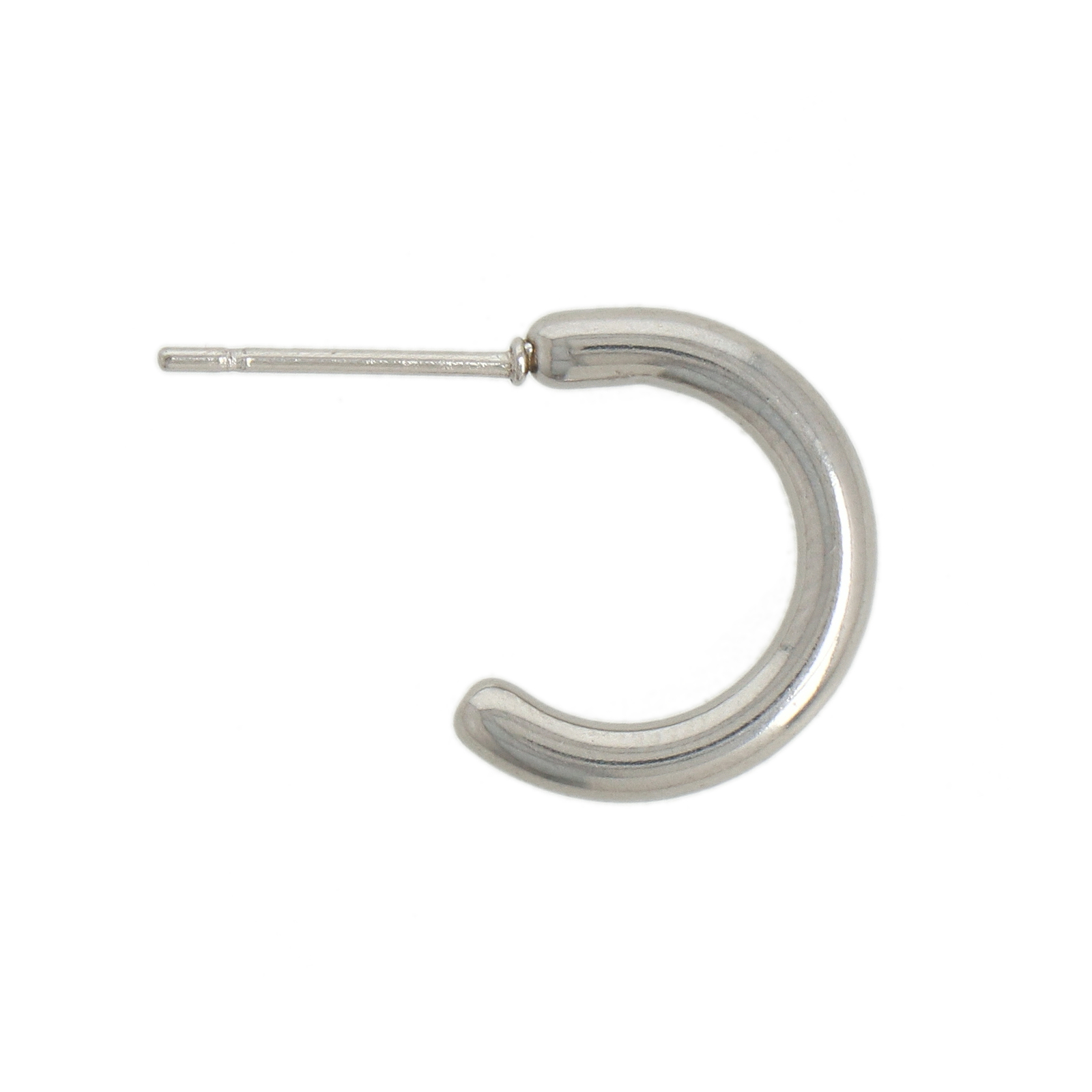 stainless steel c-hoop earring 15x2mm | 4pc