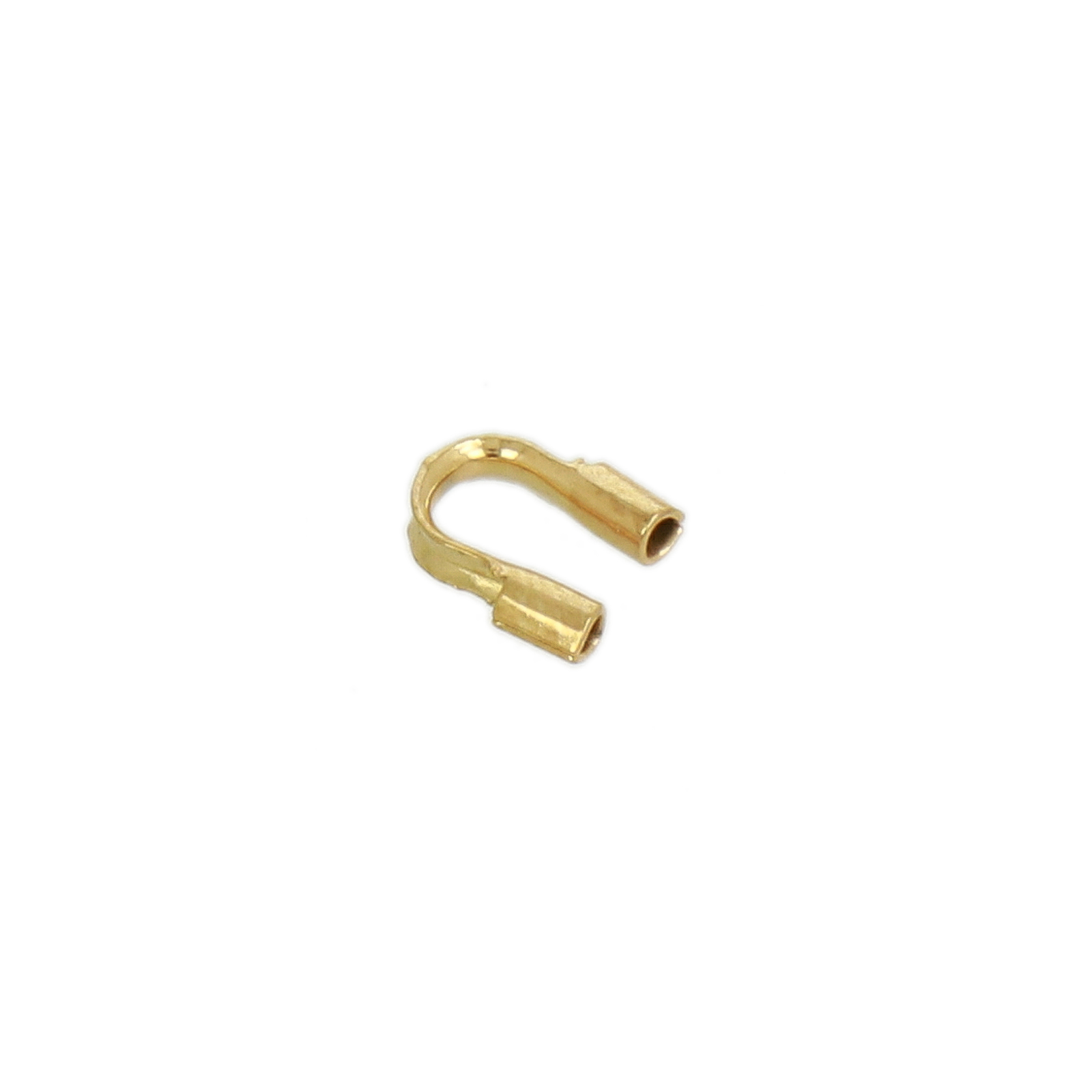 gold plated stainless steel medium size wire protectors - wire thickness 0,8mm | 10pc