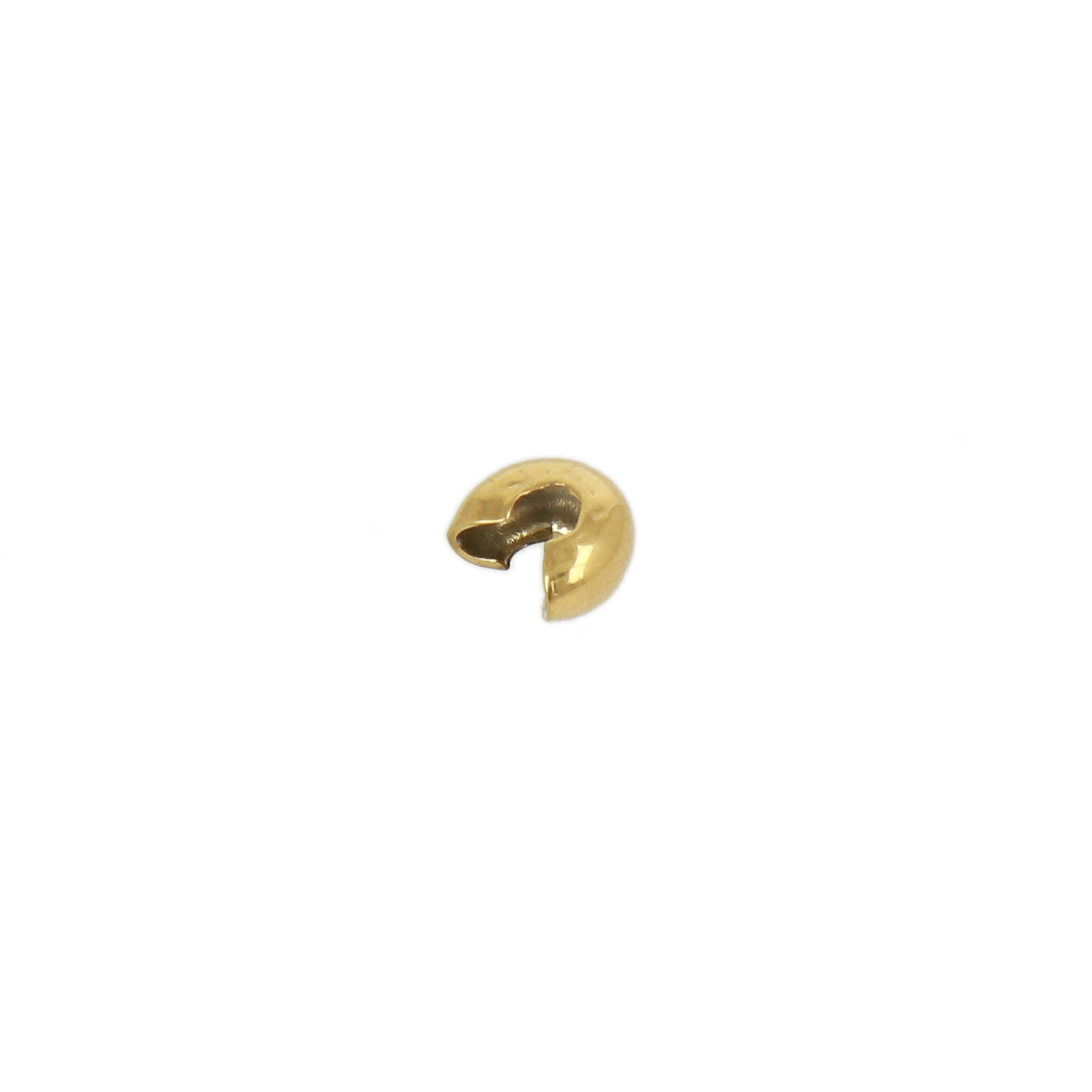 gold plated stainless steel crimp bead cover 4mm | 10pc
