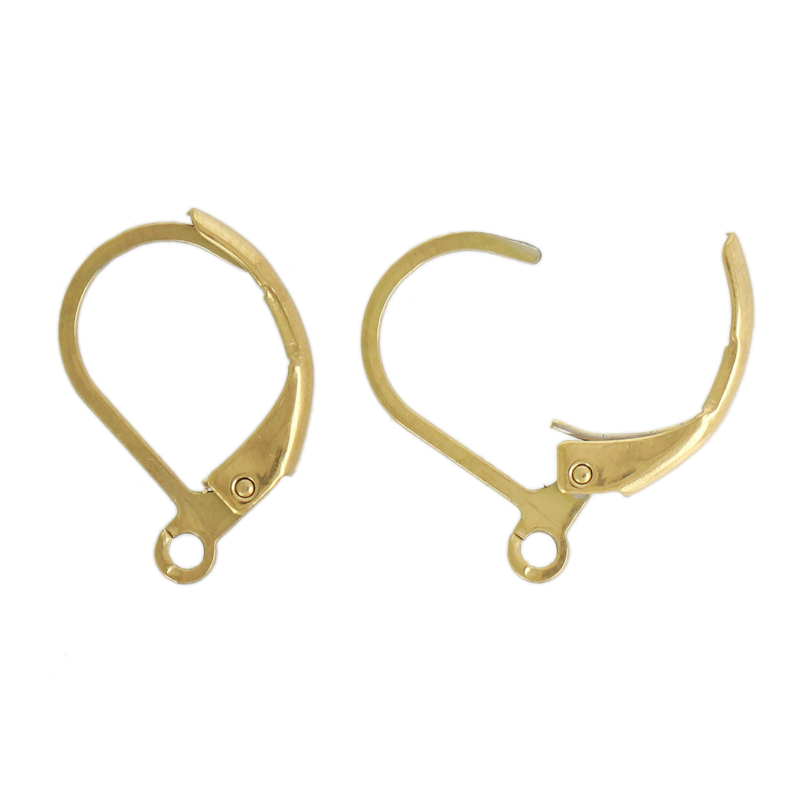 ohrhaken brisuren vergoldet edelstahl 13mm | 10st