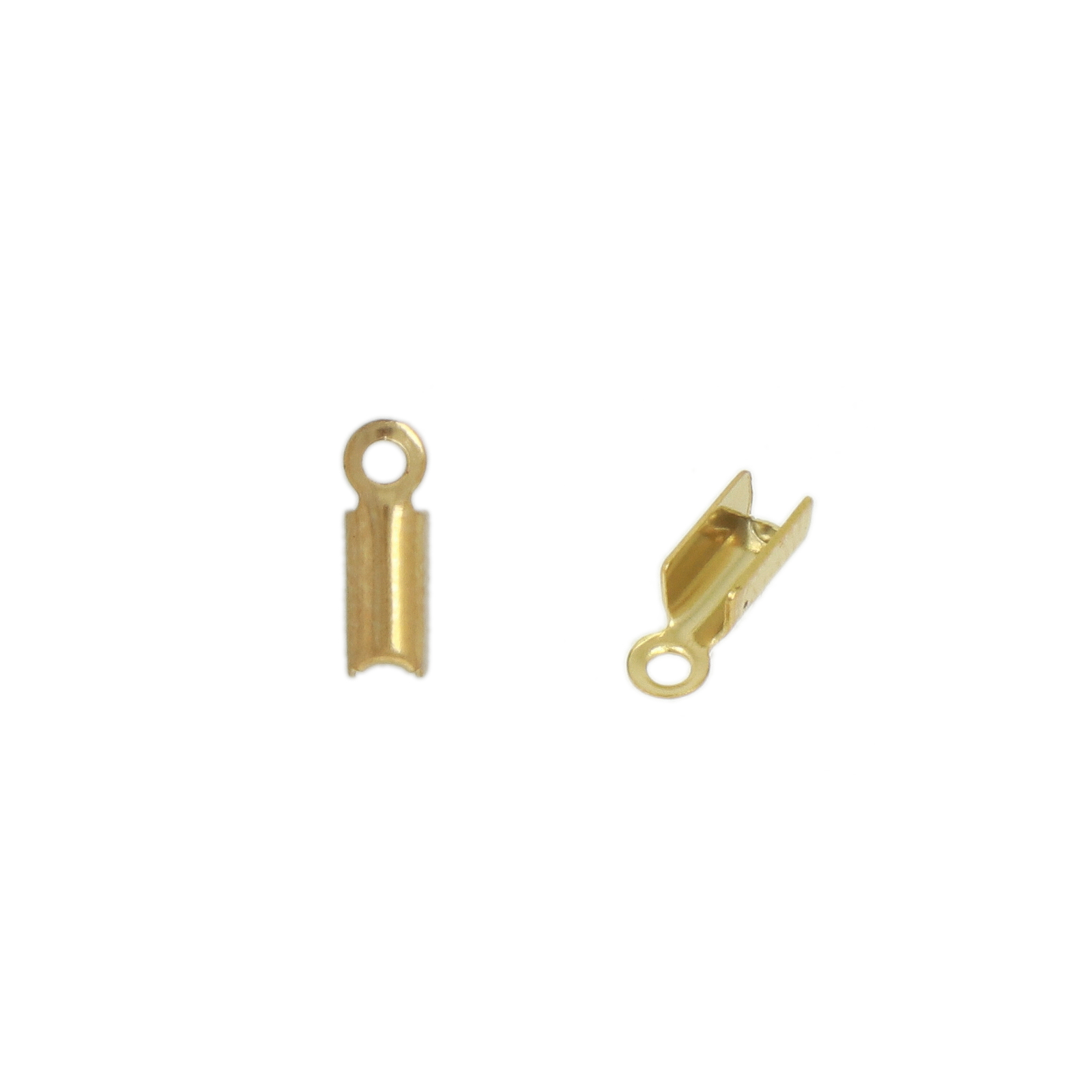 kordelklemmen edelstahl vergoldet 8x2,5mm (1mm innendurchmesser) | 20st