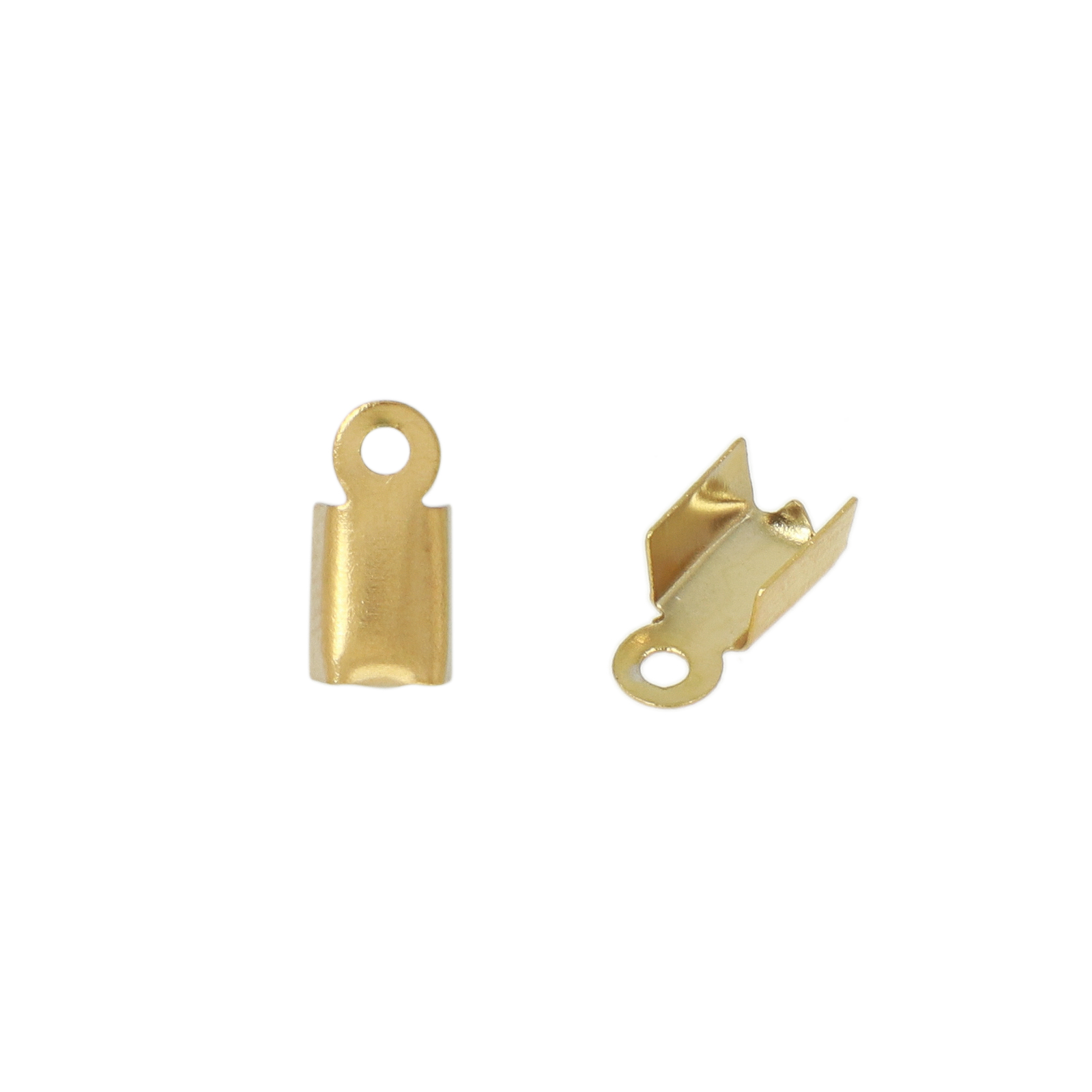kordelklemmen edelstahl vergoldet 9x4mm (2mm innendurchmesser) | 20st