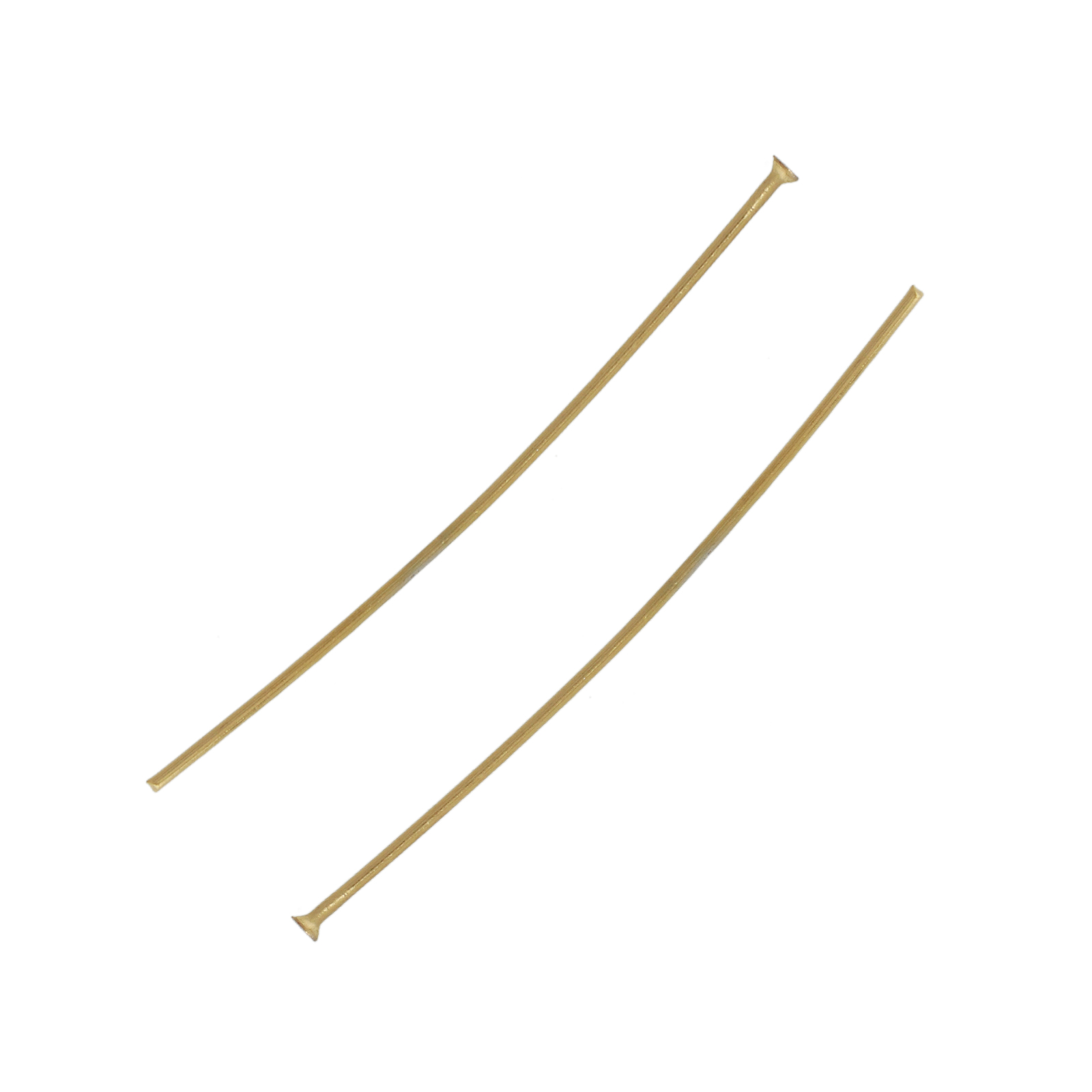 gold plated steinless steel headpin 40mm - wire 0,7mm | 10pc