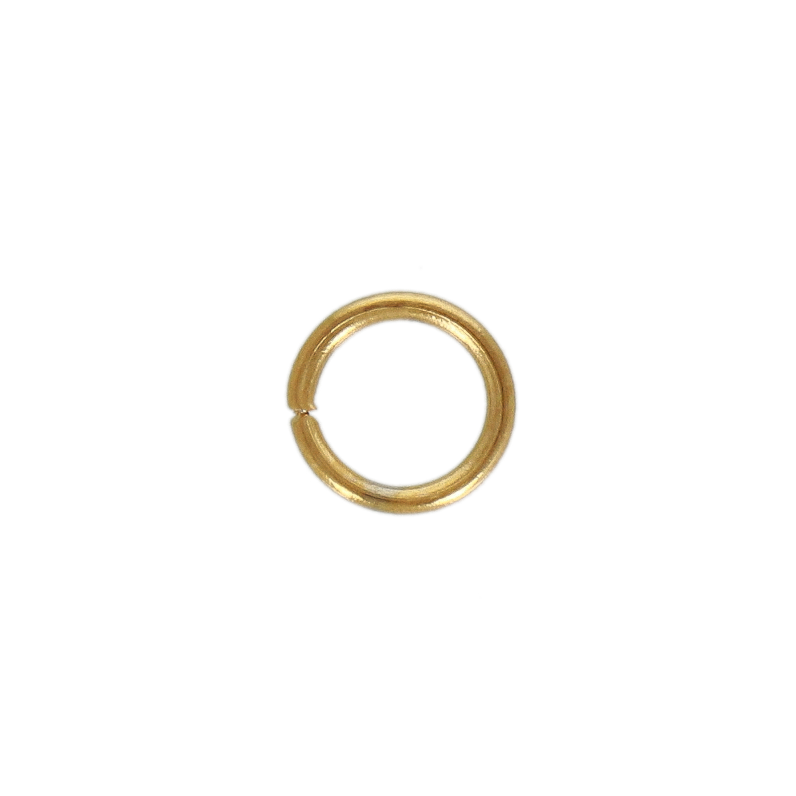gold plated stainless steel open jump ring 6mm - wire 0,8mm | 50pc