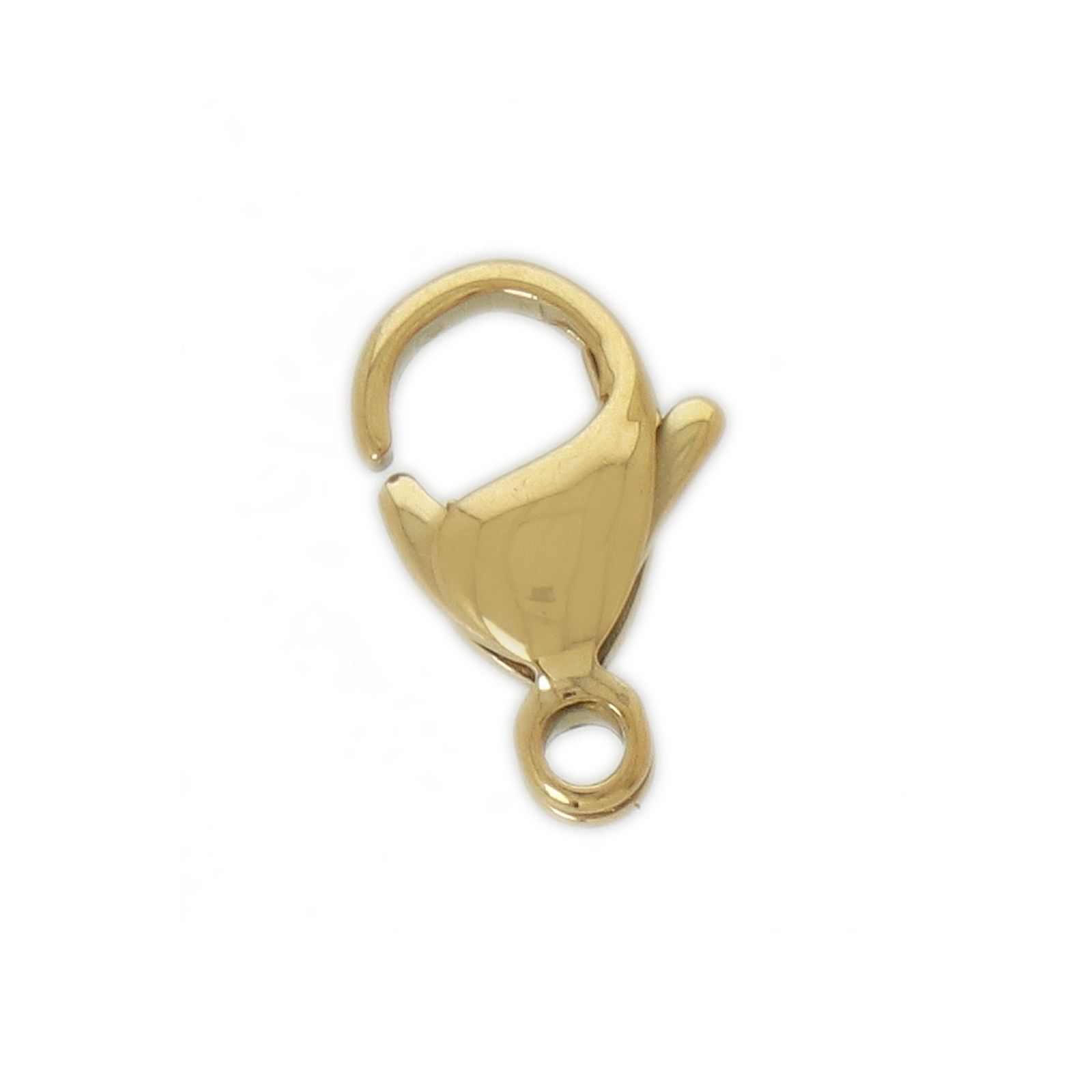 gold plated stainless steel trigger clasp 11x6mm | 10pc