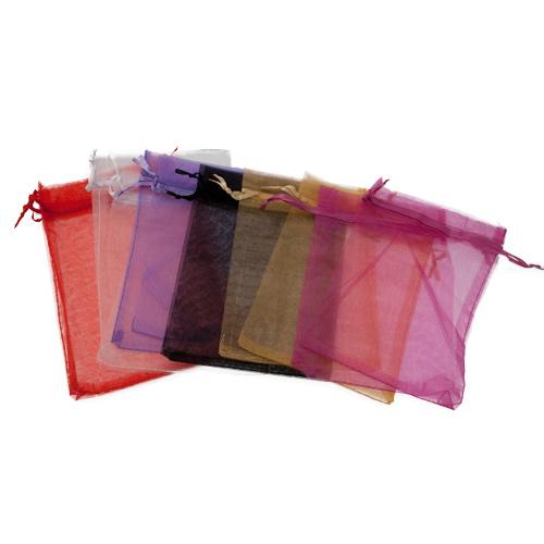 mix color organza drawstring pouch 160x120mm | 12pc