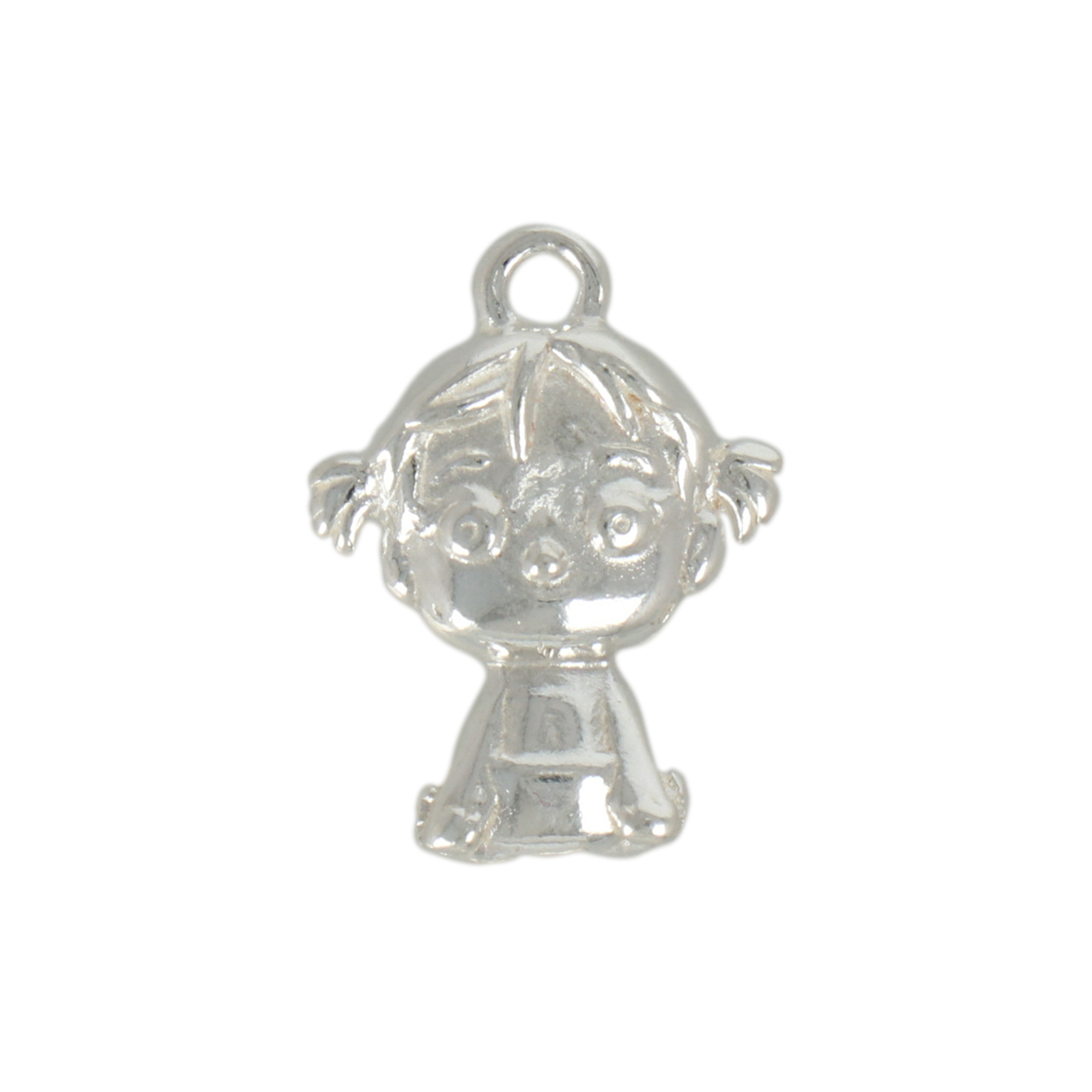 sterling silver little girl charm 15,5x12mm | 1pc