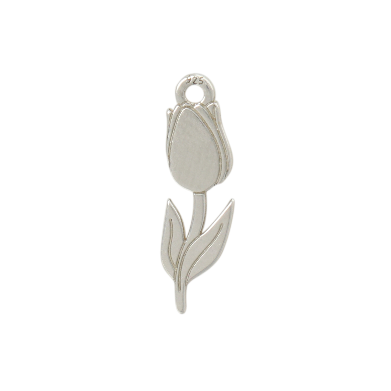 sterling silver flower charm 16,5x5,5mm | 2pz