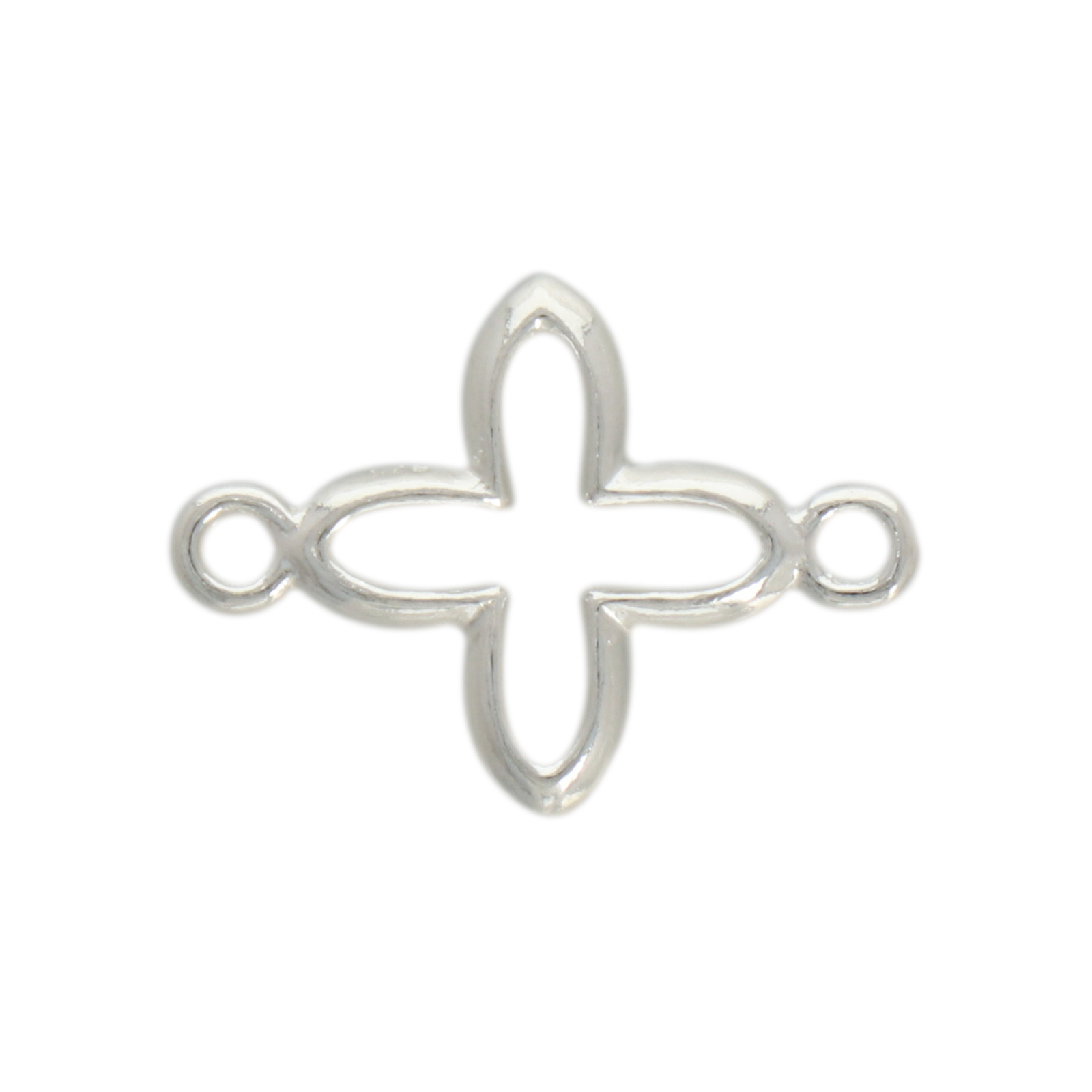 sterling silver plated cross 19x14mm | 1pc