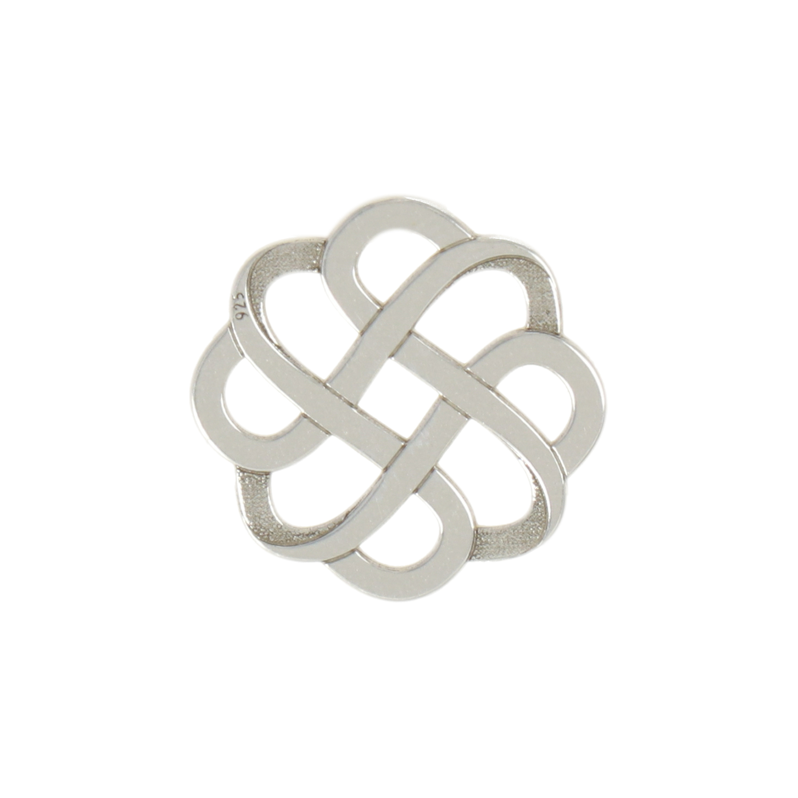 sterling silver openwork link pendant 16x15mm | 1pc
