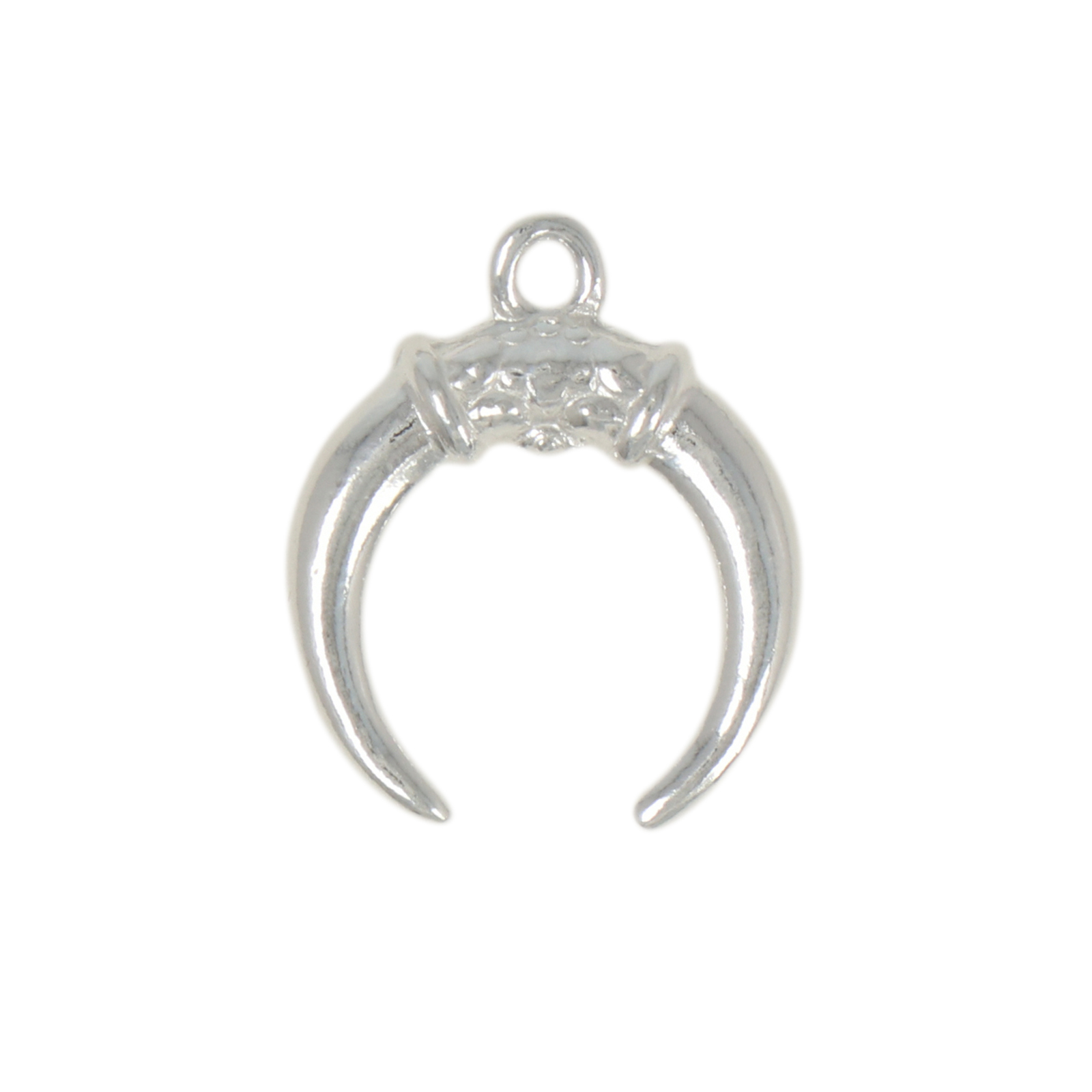 sterling silver horn pendant 17,5x14,5mm | 1pc