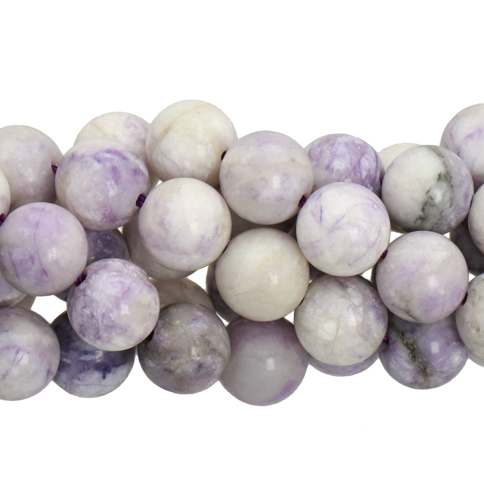 purple howlite smooth round 8mm | 15/16-inch strand