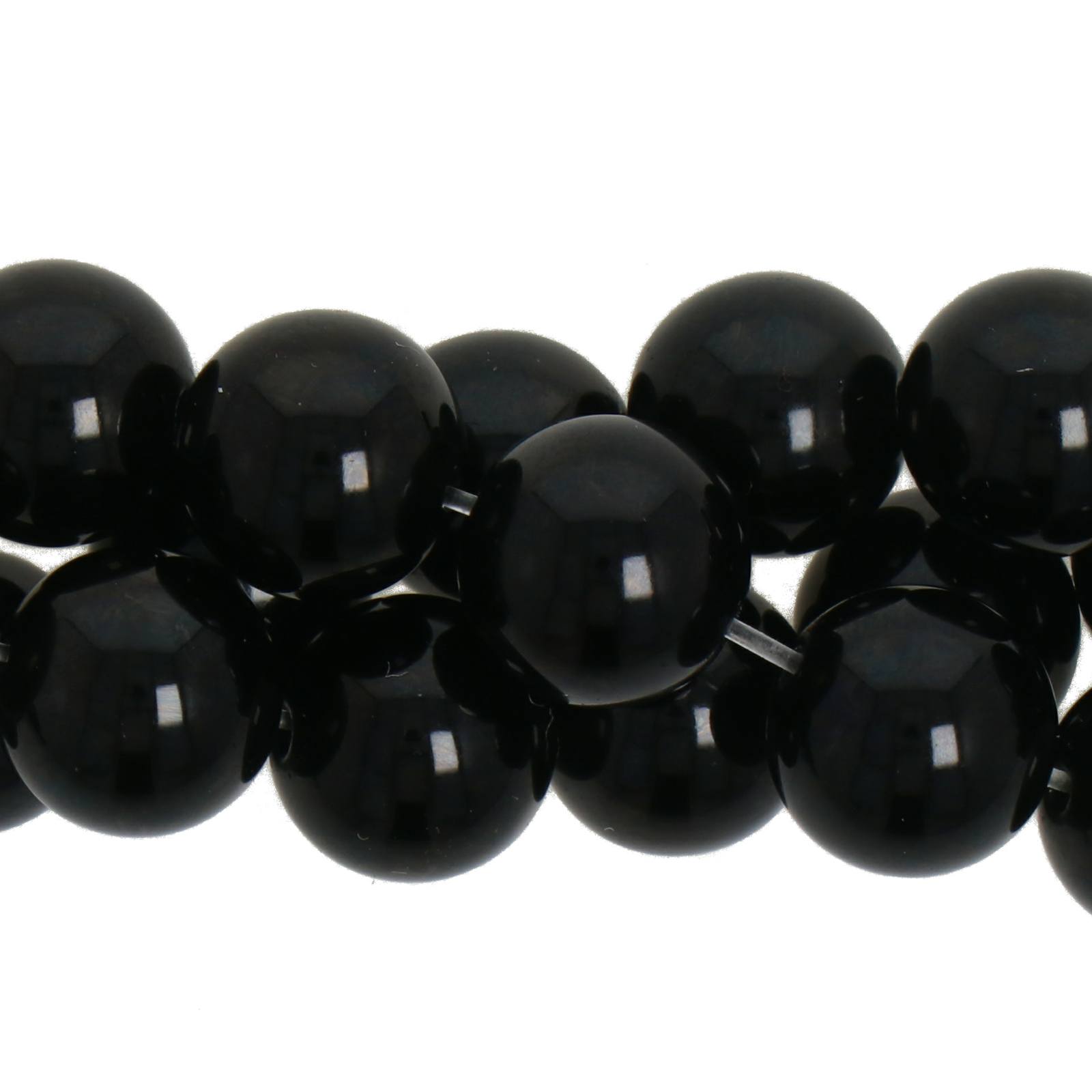 schwarzobsidian glatt runde 10mm | strang 38/40cm