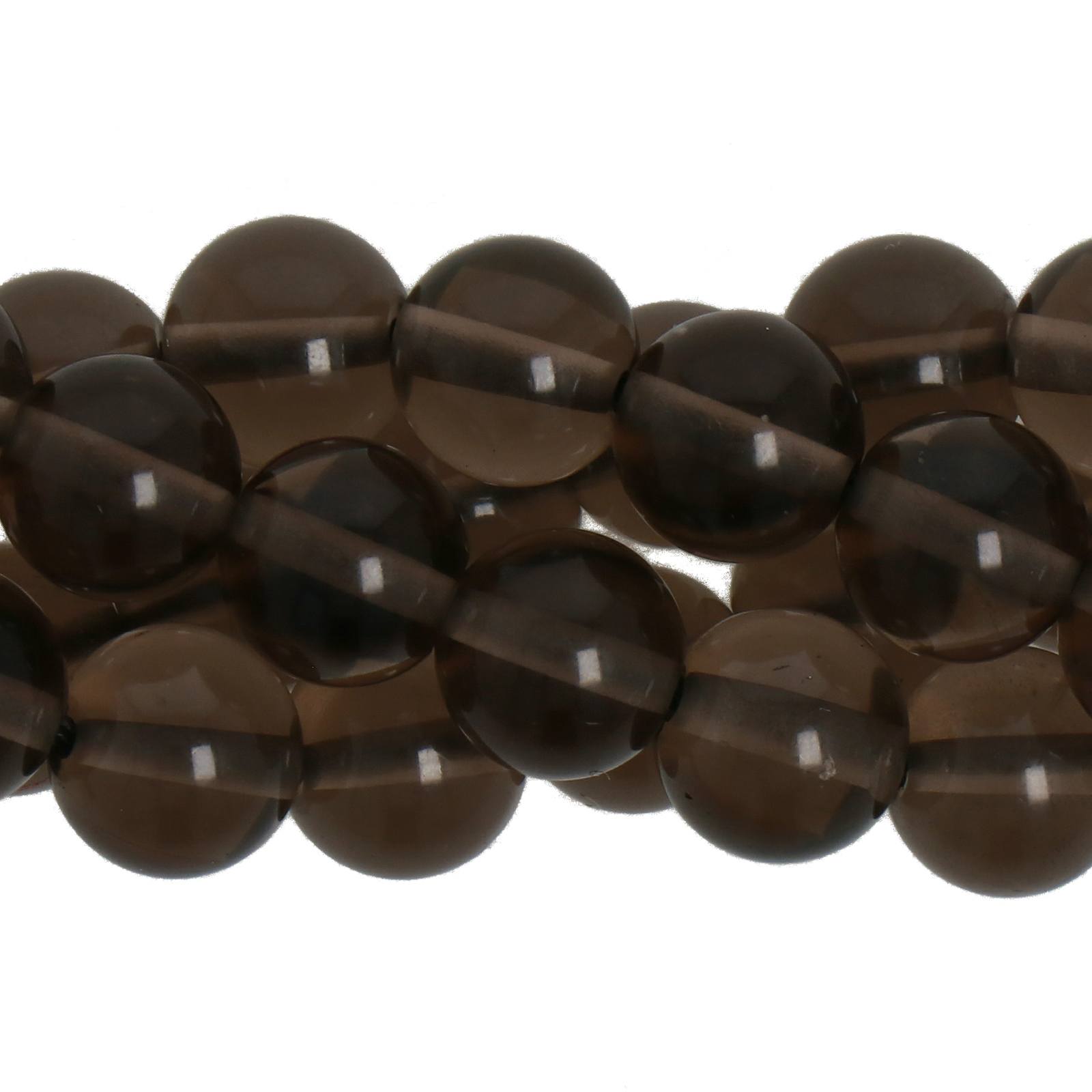grey obsidian smooth round 8mm | 15/16-inch strand