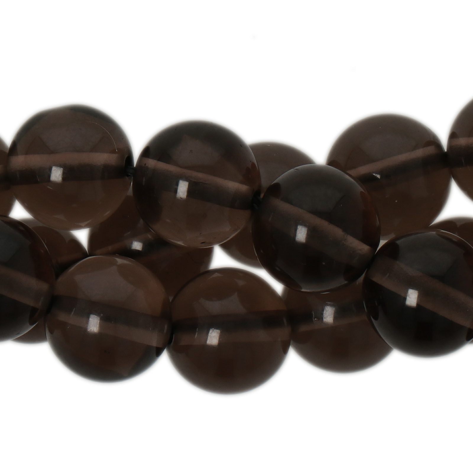 grey obsidian smooth round 10mm | 15/16-inch strand
