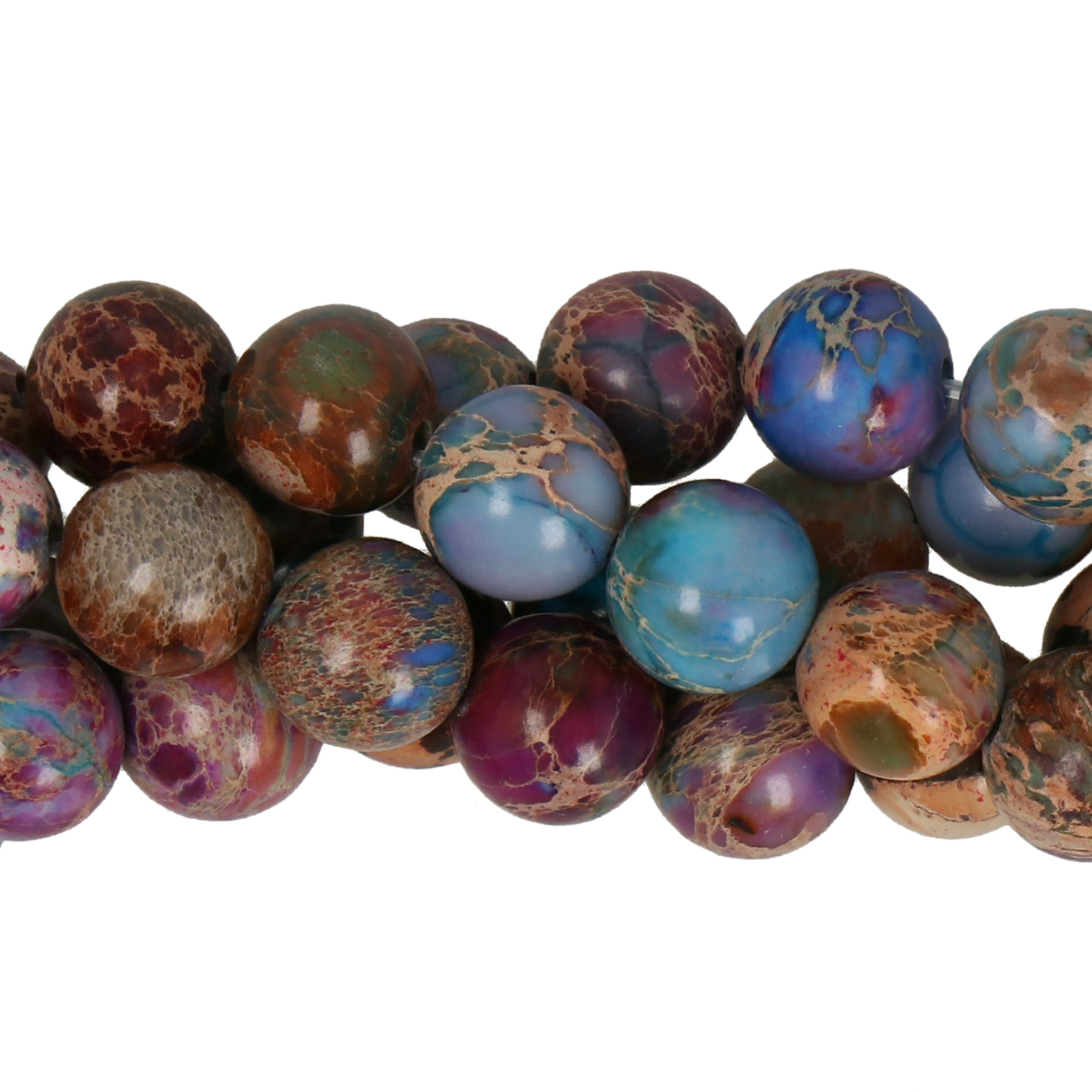 dyed impression jasper galaxy smooth round 8mm | 15/16-inch strand