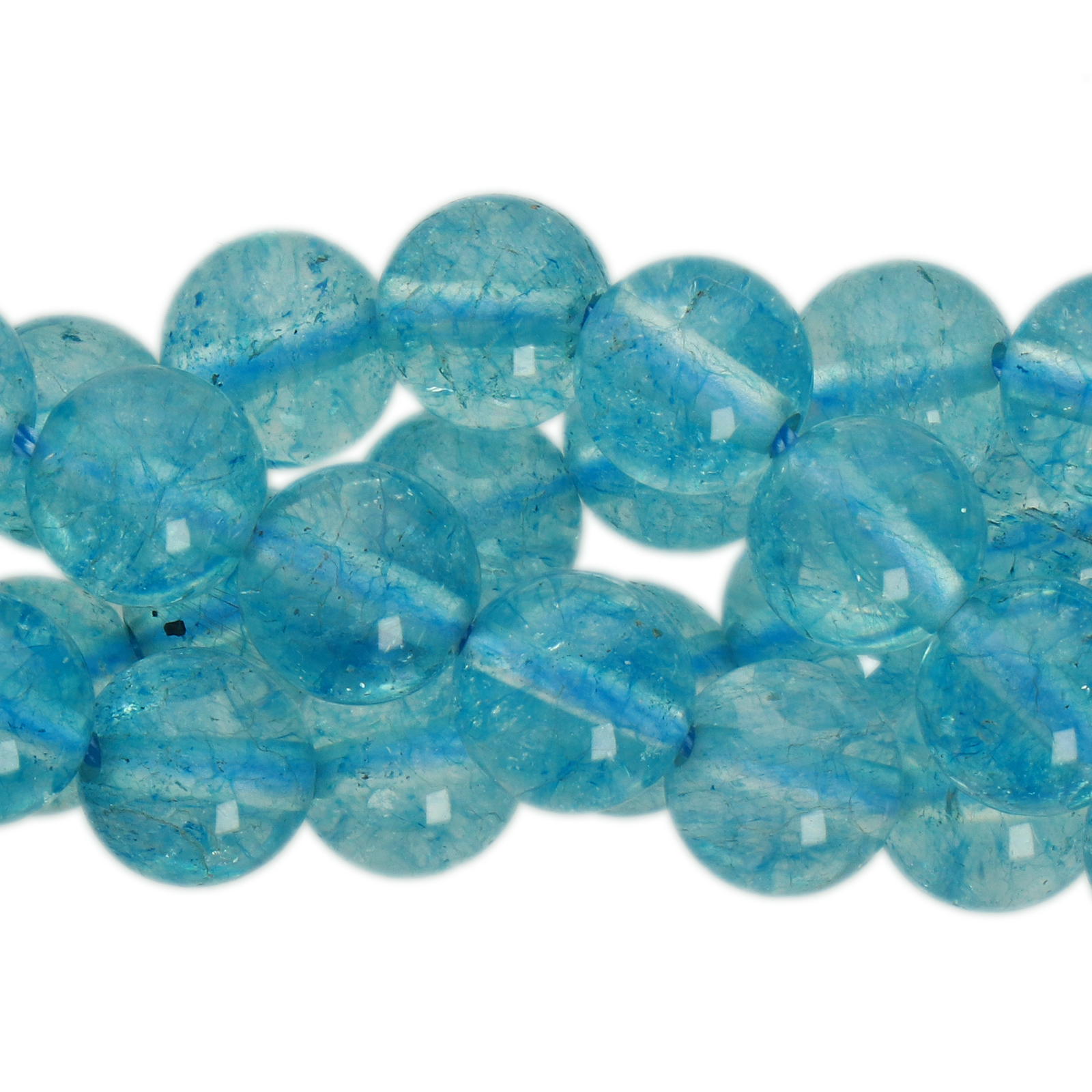 dyed rock crystal topaz smooth round 8mm | 15/16-inch strand