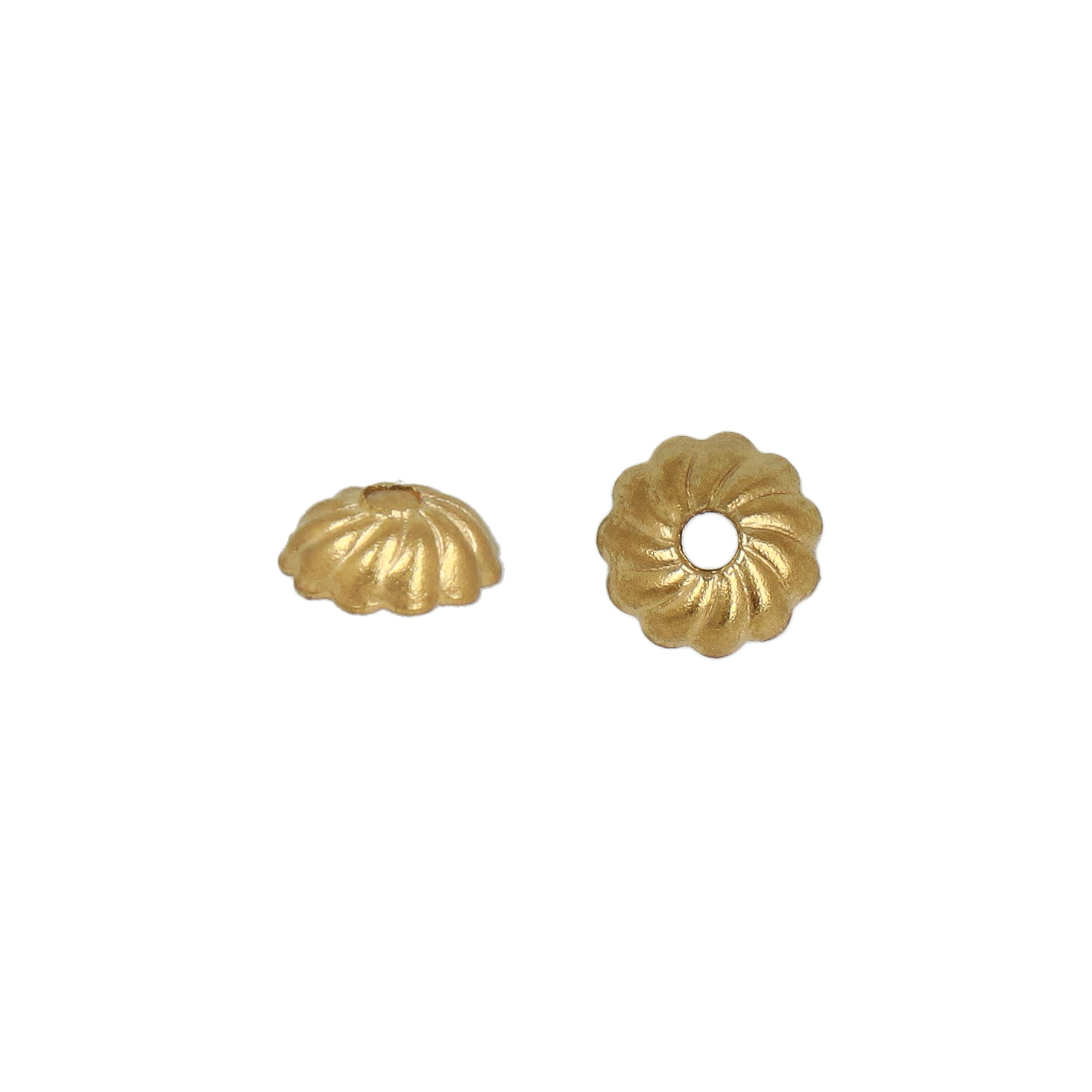 gold plated stainless steel bead cup 6mm | 20pc