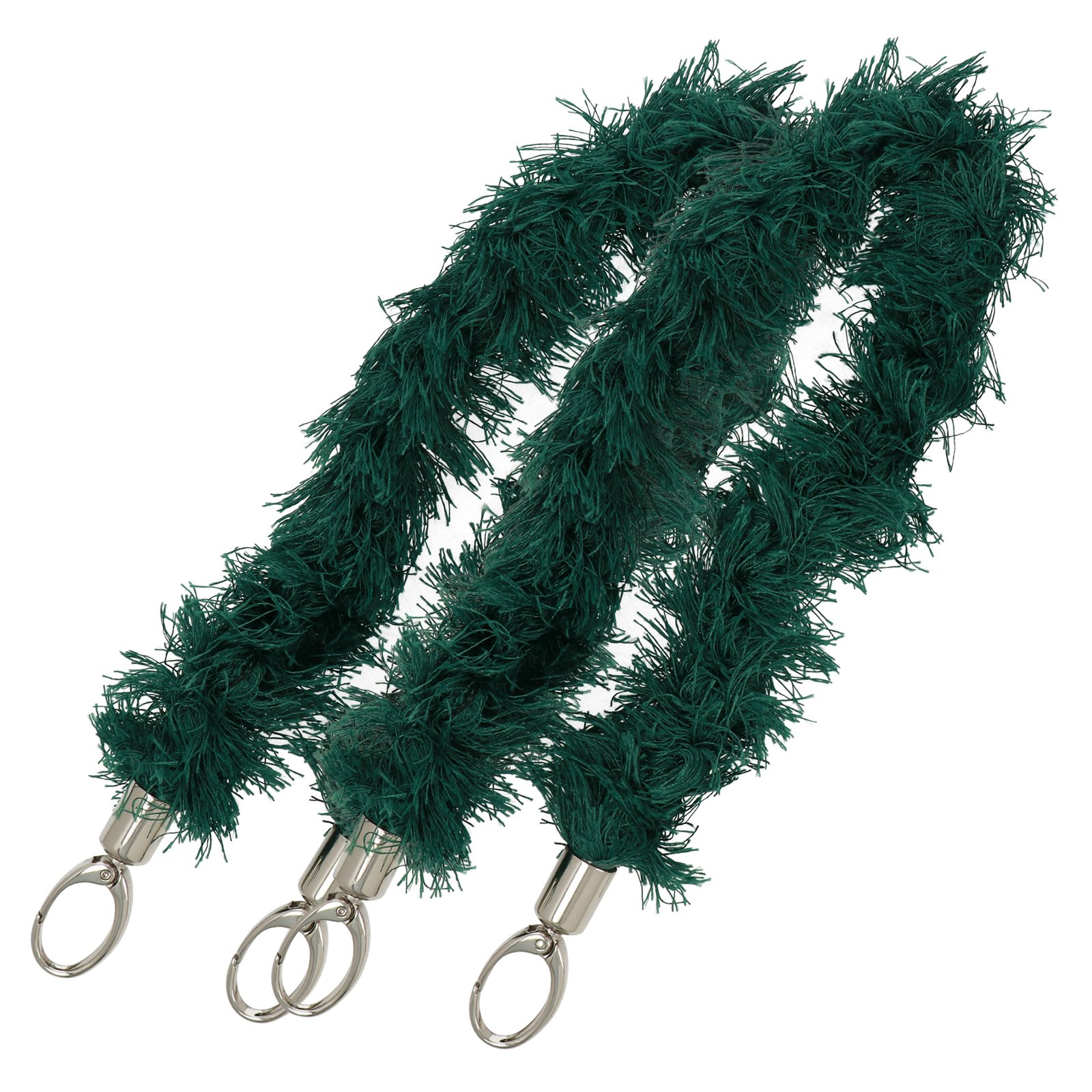 bags handle inda fur - dark green (18) silver 64cm | 2pc