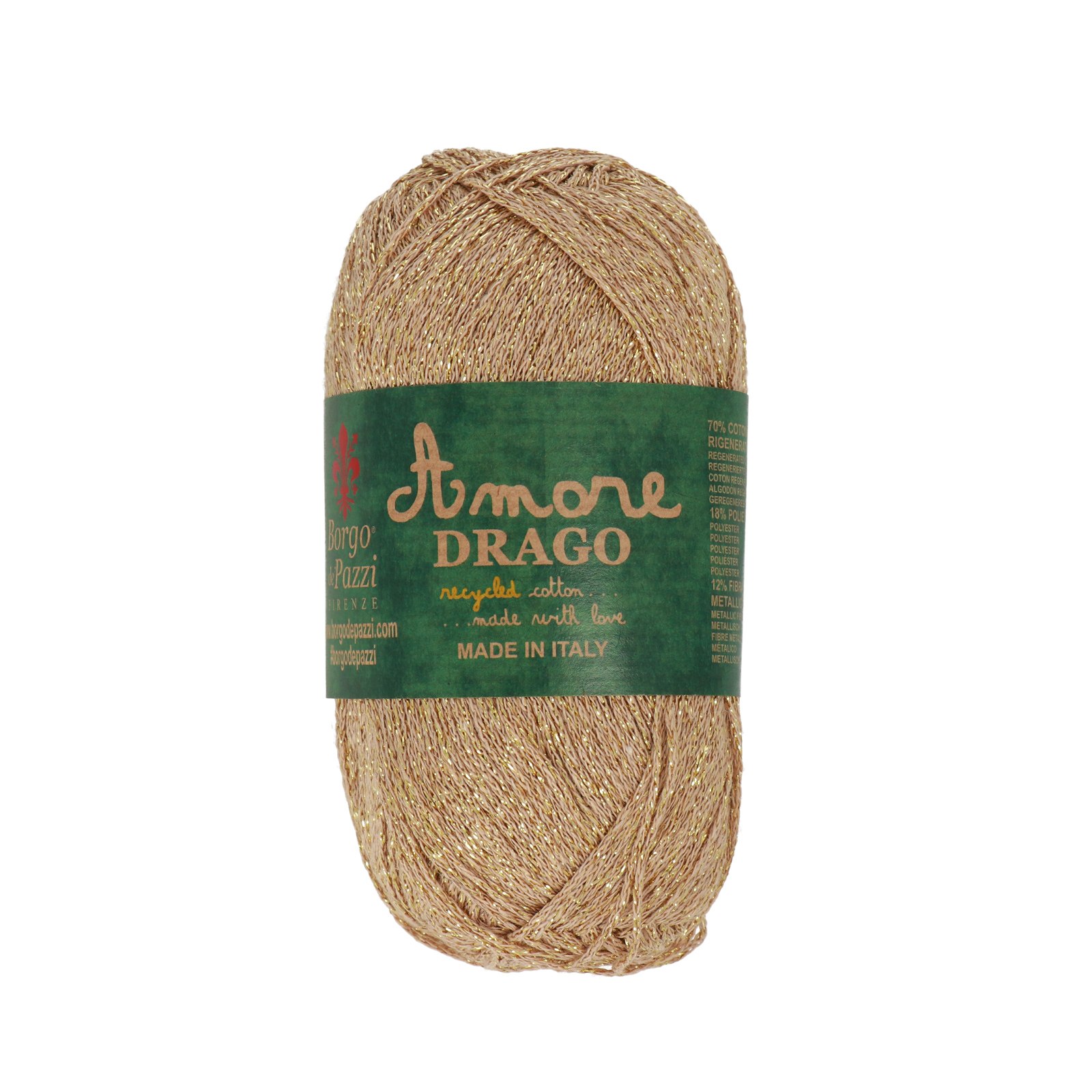 borgo de' pazzi amore drago - lurex beige (04) - 50gr (200mt) | 1pc