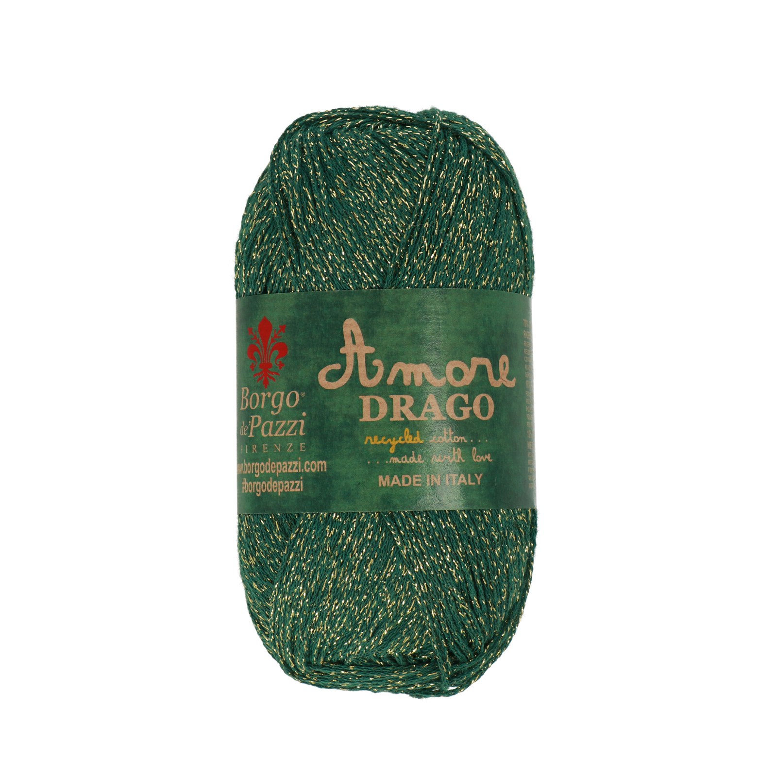 borgo de' pazzi amore drago - lurex dark green (08) - 50gr (200mt) | 1pc
