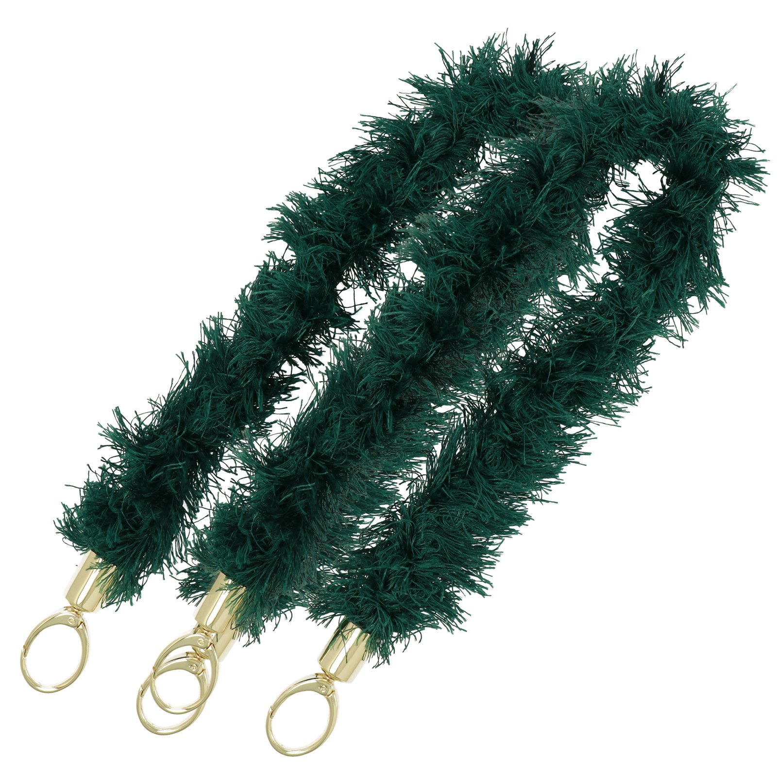 bags handle inda fur - dark green (18) gold 64cm | 2pc