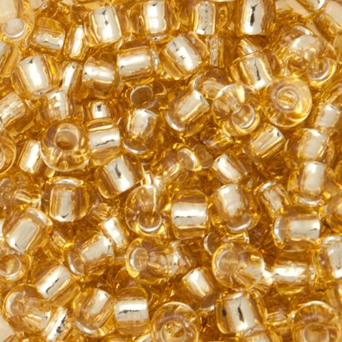 rocaille toho seed beads 6/0 - silver-lined light topaz (22) | 10gr