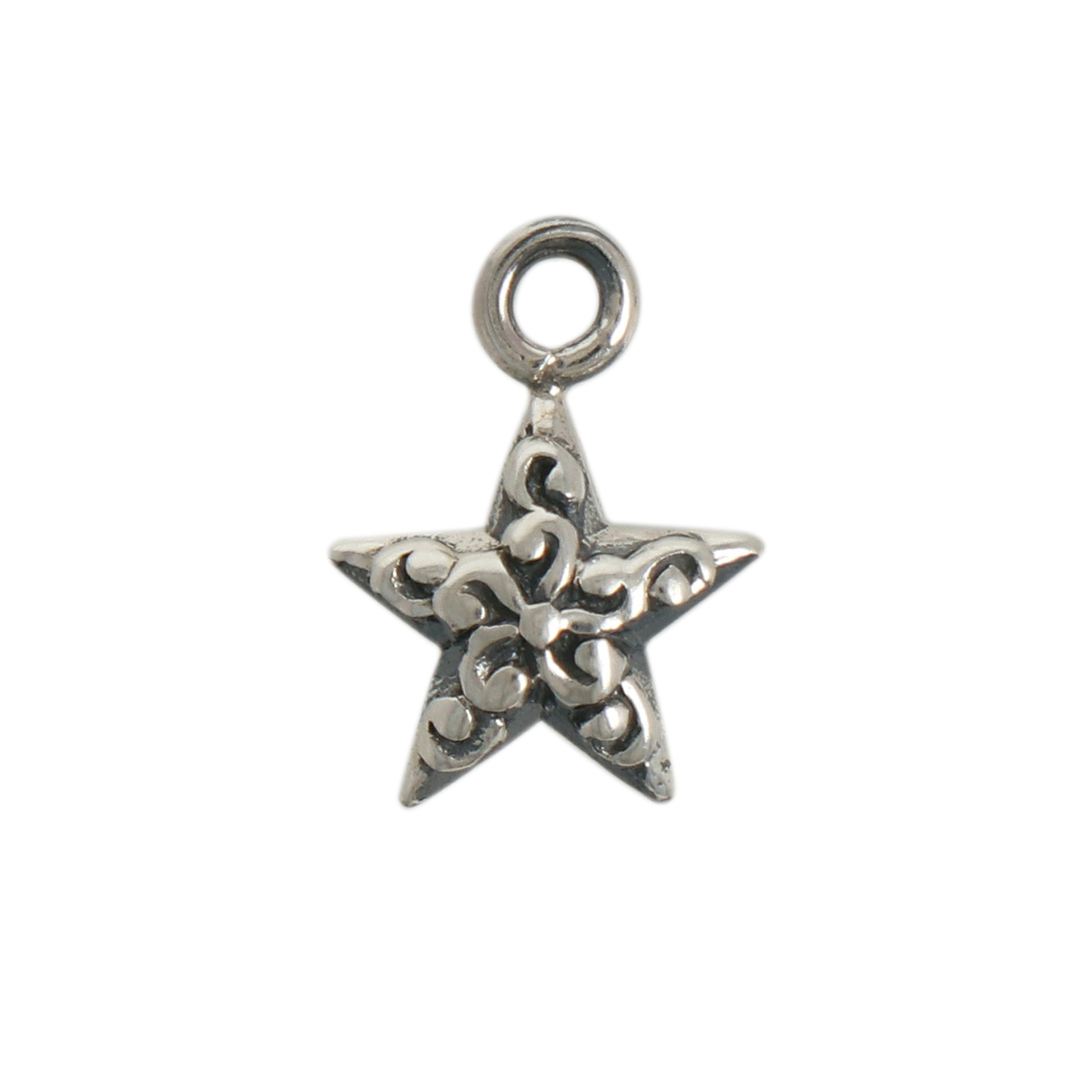 antique sterling silver star 11mm | 1pc