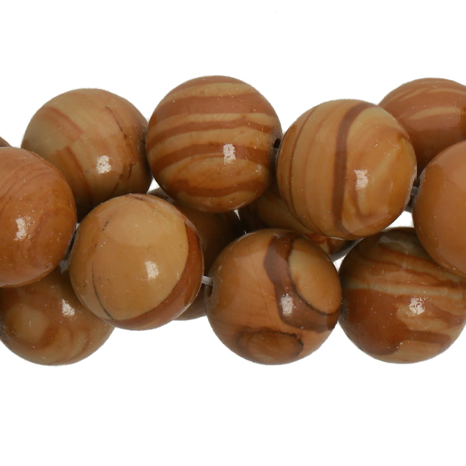 jasper tiger skin smooth round 10mm | 15/16-inch strand