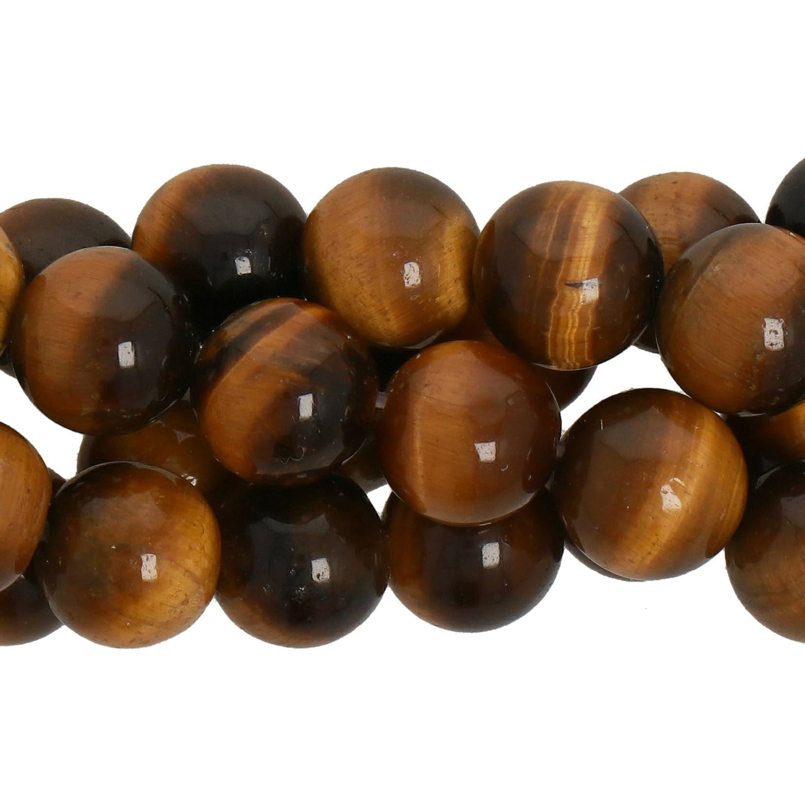 brown tiger's eye smooth round 8mm | 12pc