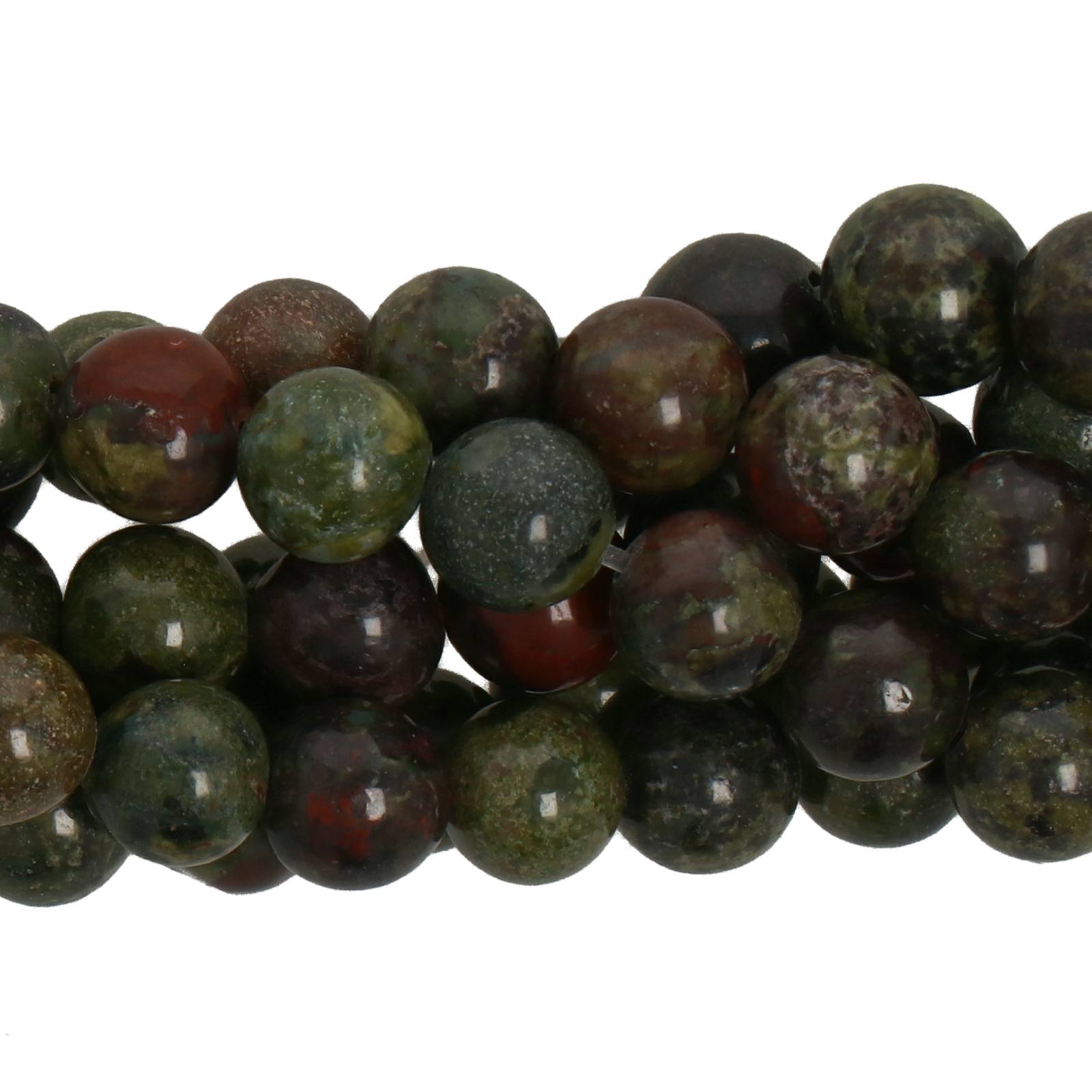 dragon blood jaspis glatt runde 6mm | strang 38/40cm
