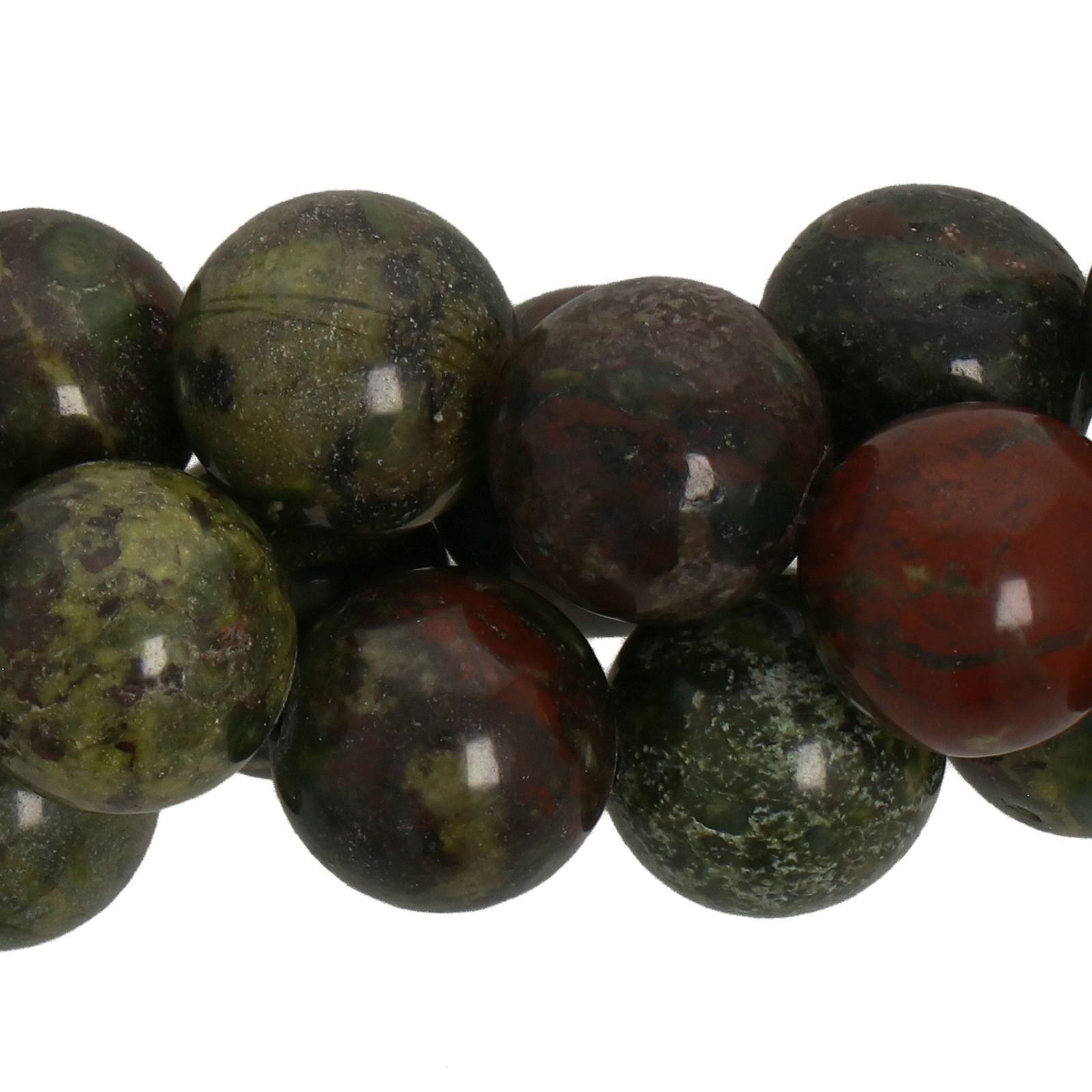 dragon blood jaspis glatt runde 10mm | strang 38/40cm