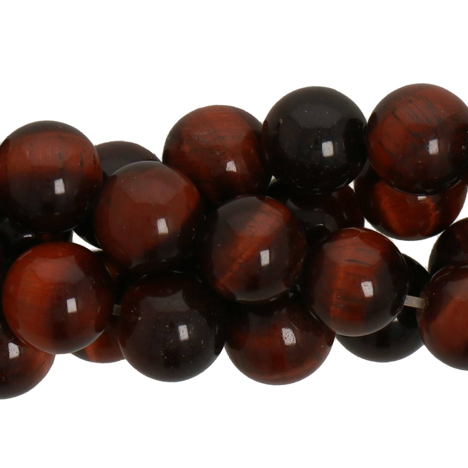 red tiger's eye smooth round 8mm | 15/16-inch strand