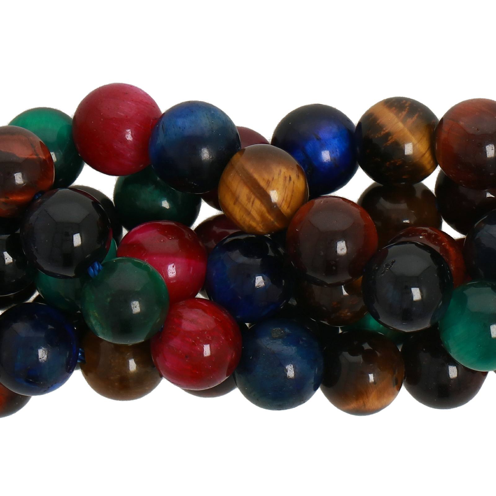 dyed tigerauge mix glatt runde 6mm | strang 38/40cm