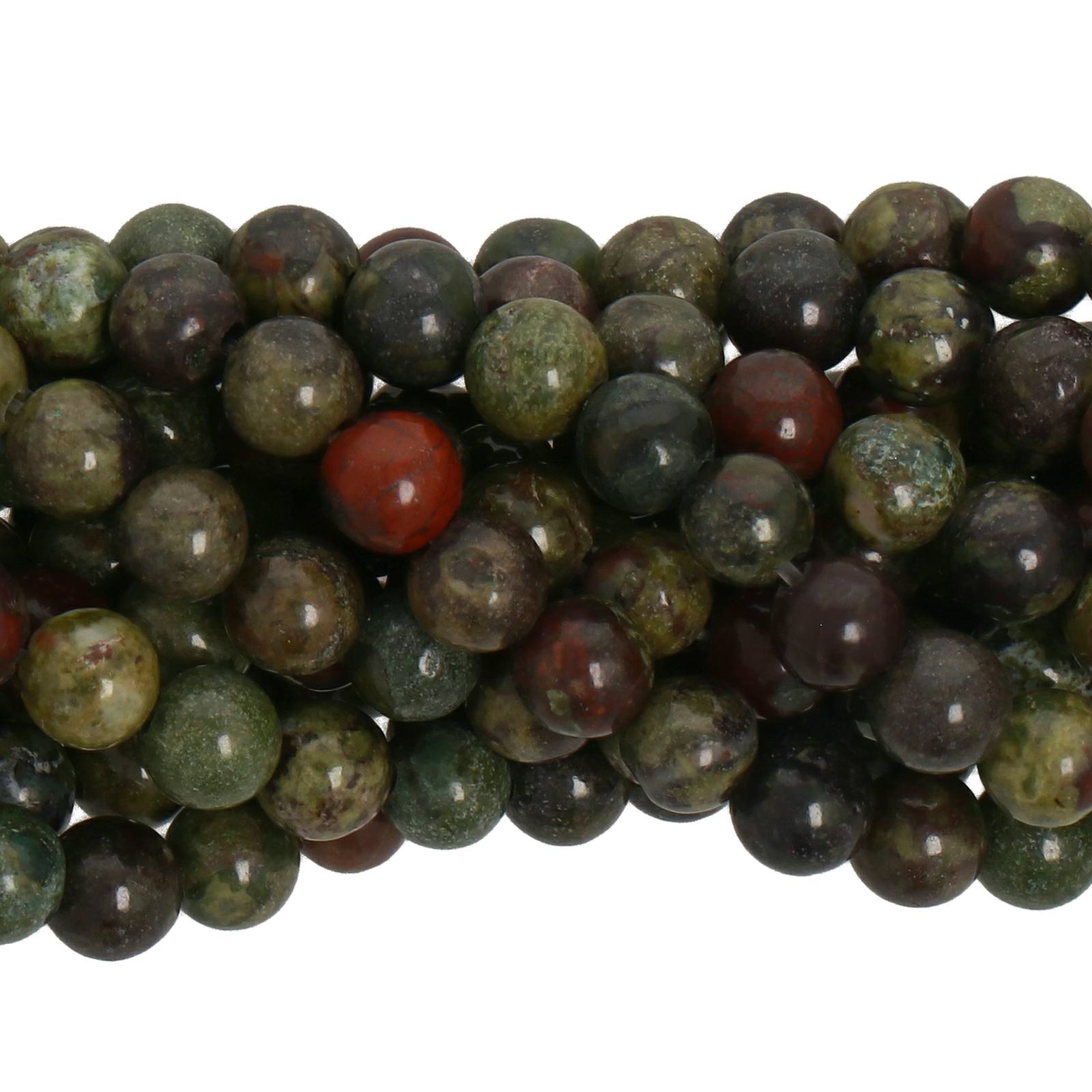 dragon blood jaspis glatt runde 4mm | strang 38/40cm