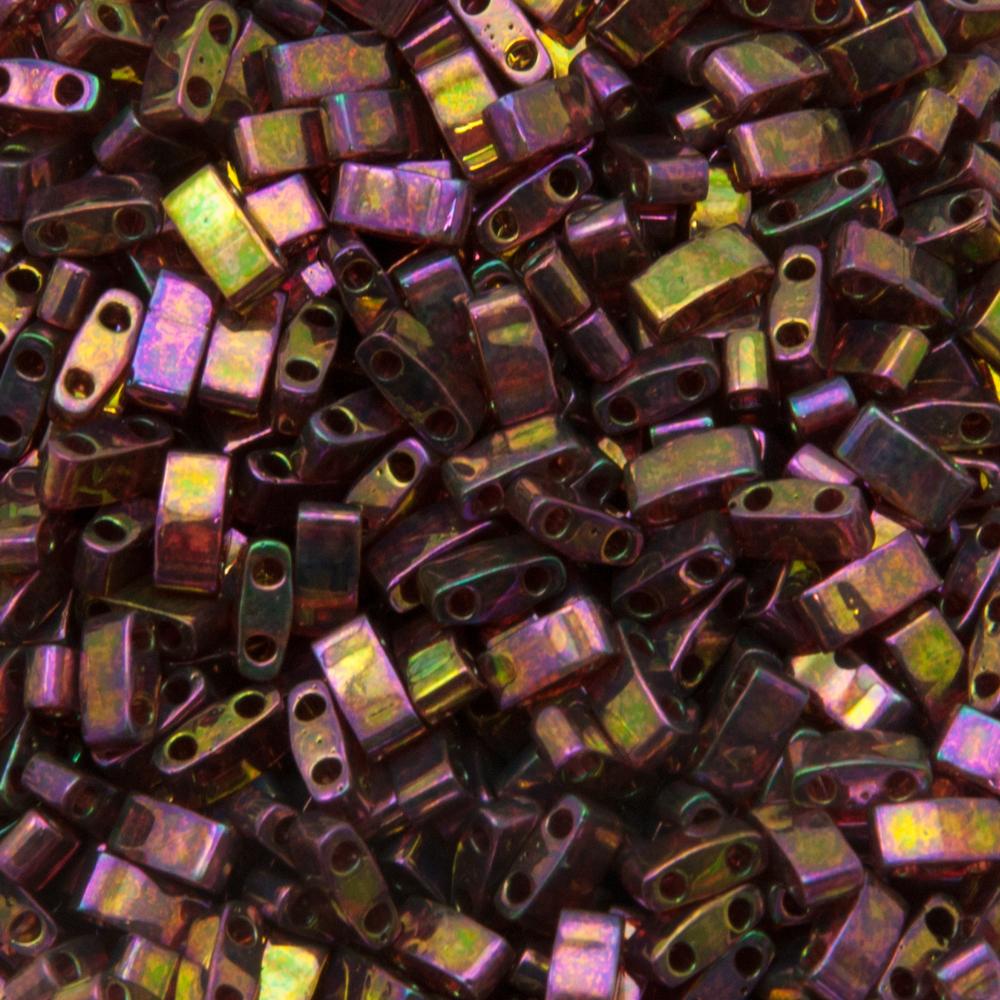 miyuki half tila beads - rose gold rainbow luster 5x2,3mm | 5gr