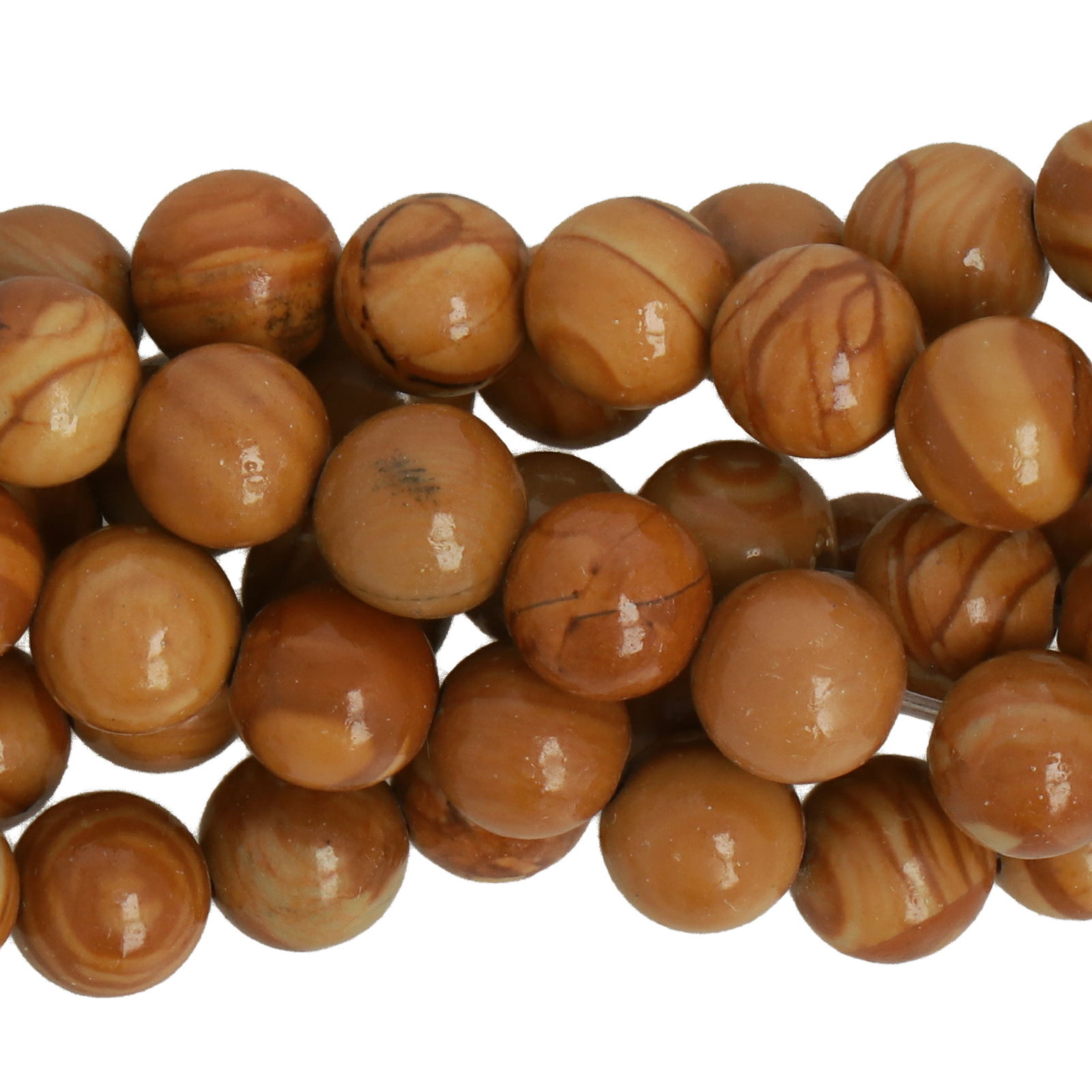 jasper tiger skin smooth round 6mm | 15/16-inch strand