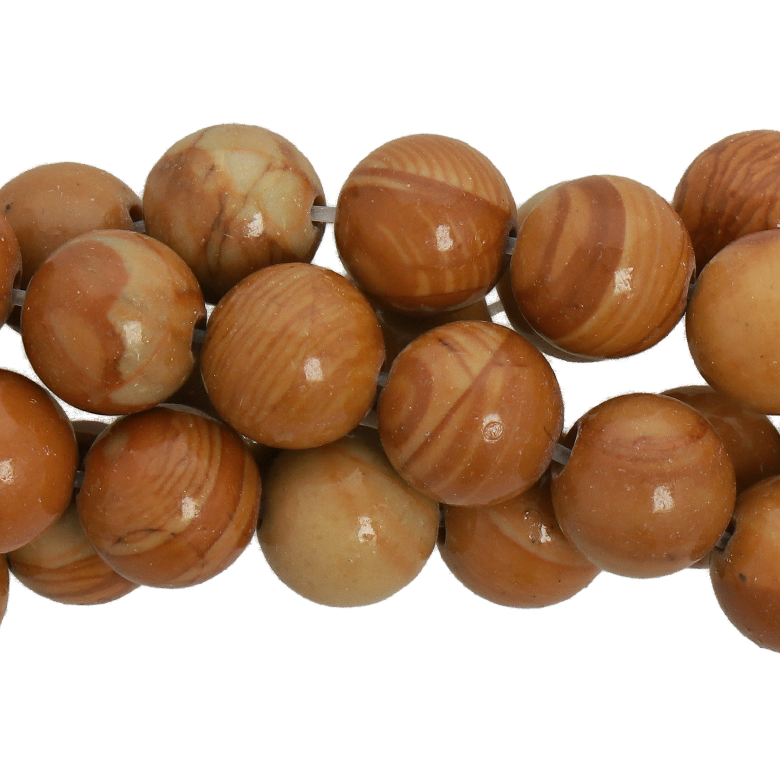 jasper tiger skin smooth round 8mm | 15/16-inch strand