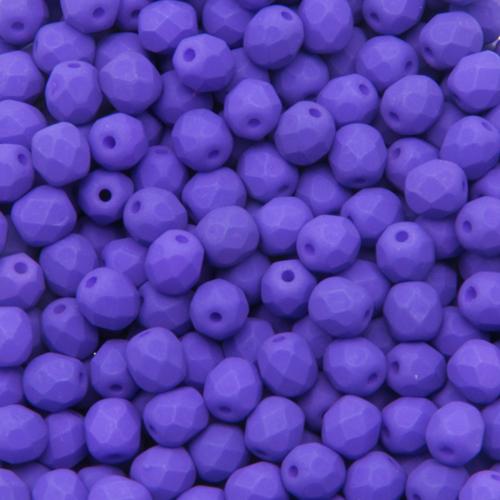 böhmische glasschliffperlen neon dark purple 4mm | 50st
