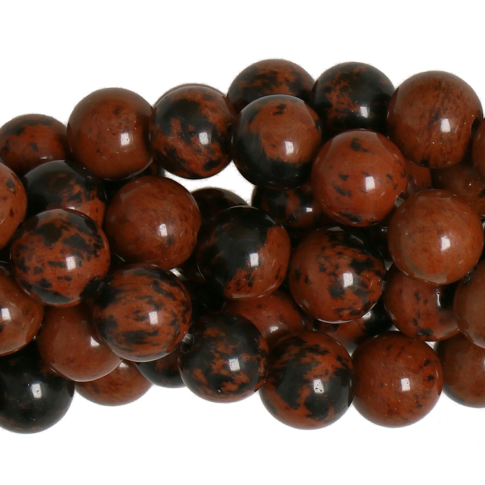mahogany obsidian smooth round 6mm | 20pc