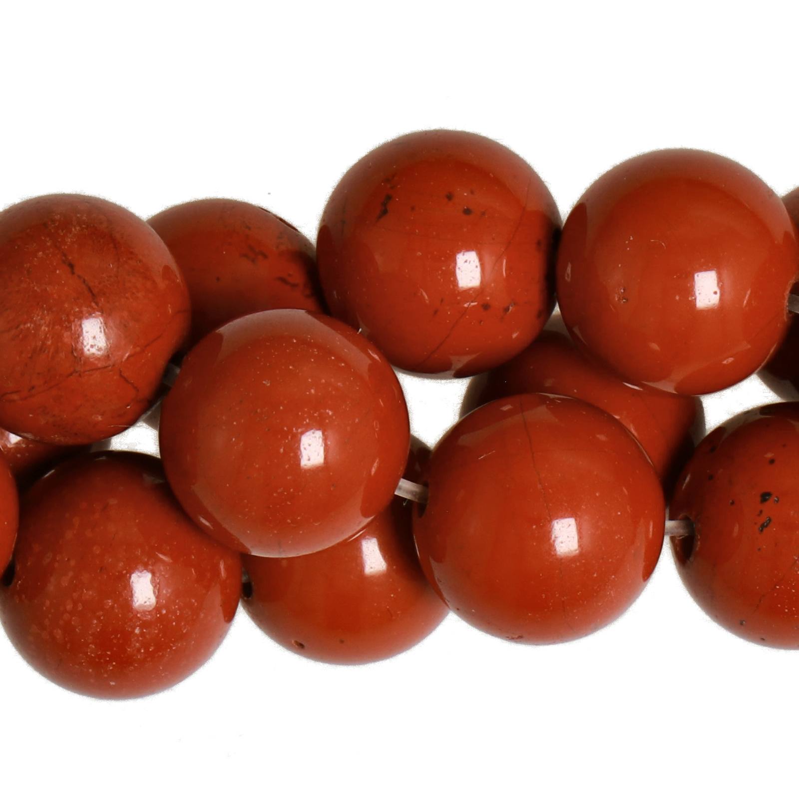 red jasper smooth round 10mm | 10pc