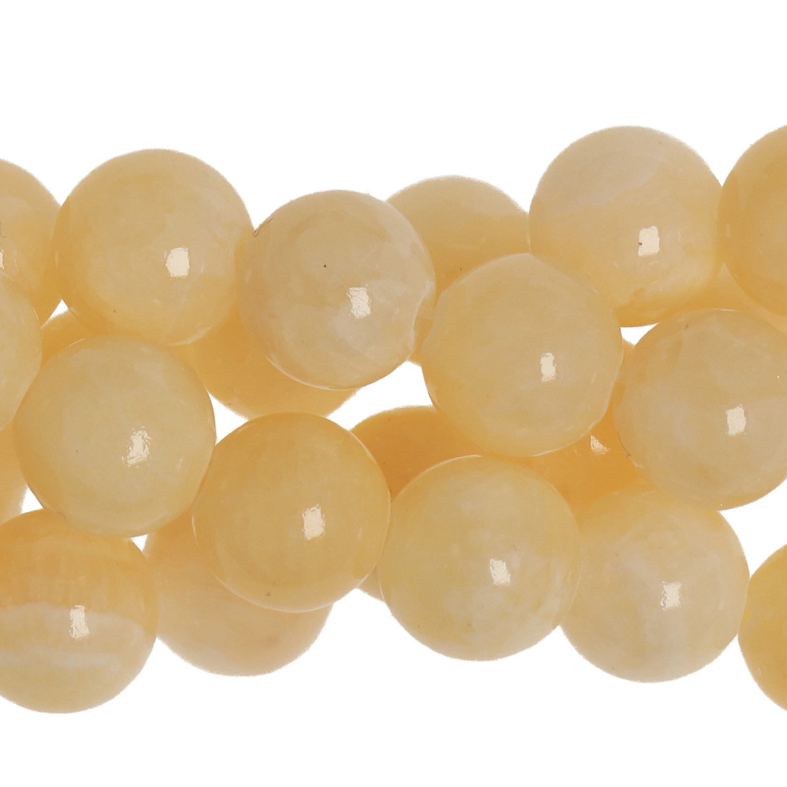 yellow jade smooth round 8mm | 15pc