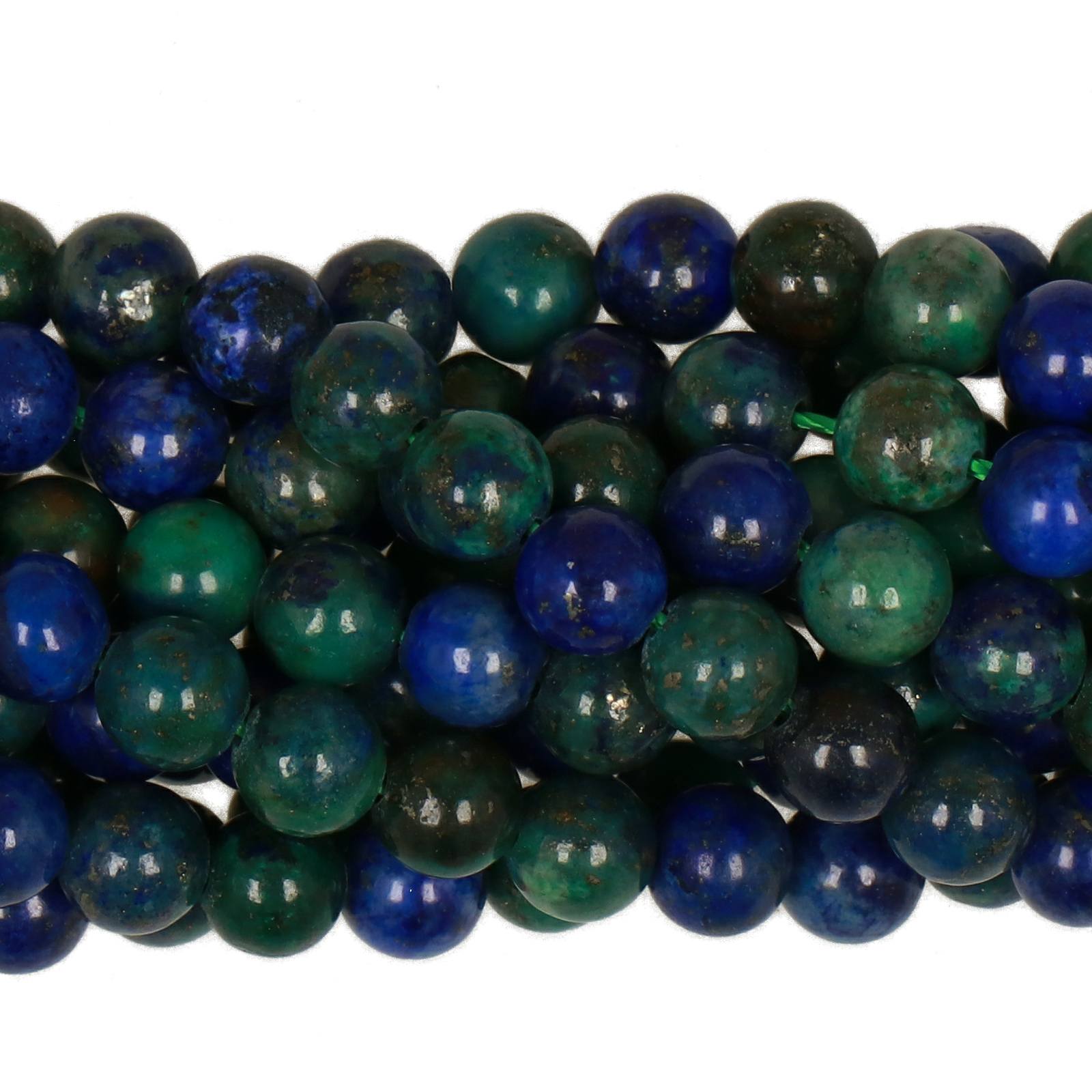 lapis chrysocolla (dyed) smooth round 4-5mm | 25pc