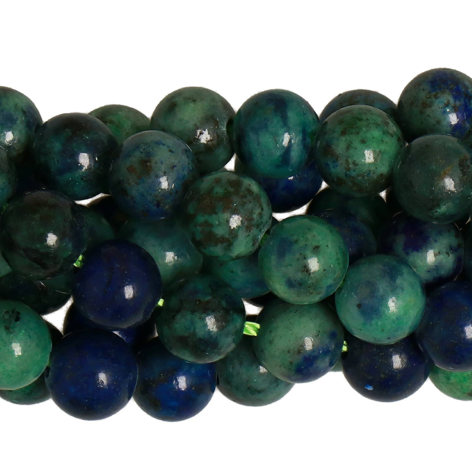 lapis chrysokoll (dyed) glatt runde 6mm | 15st