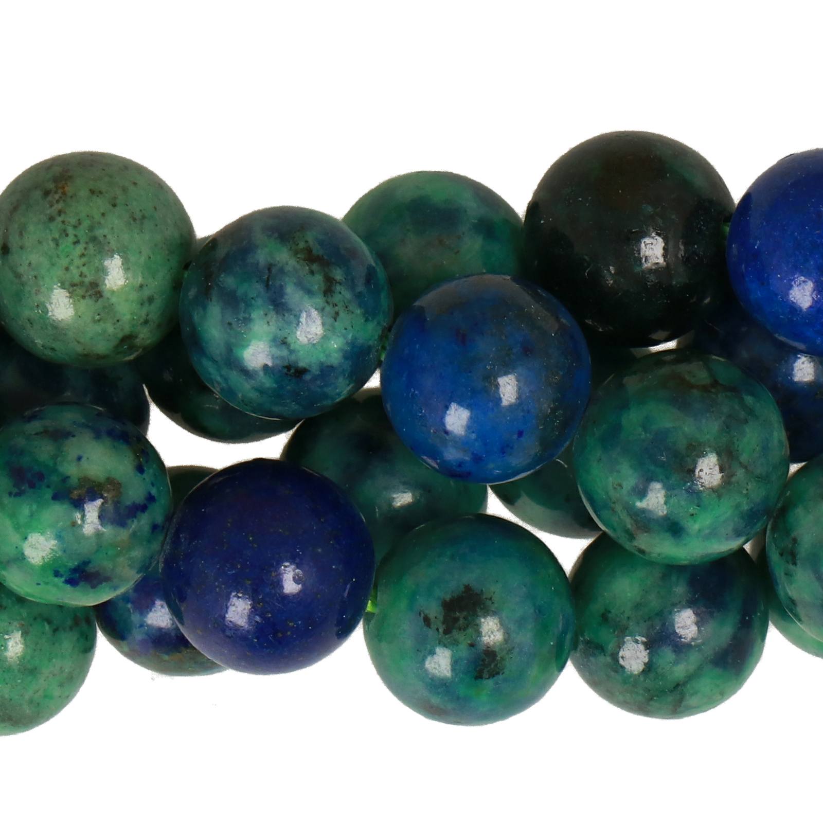 lapis chrysokoll (dyed) glatt runde 8mm | 12st