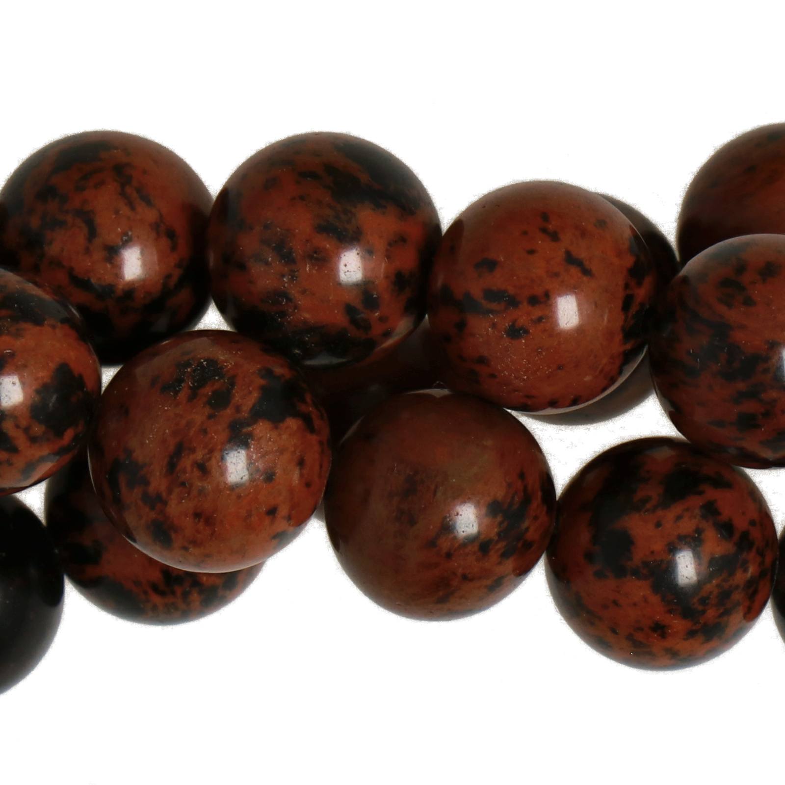 mahogany obsidian smooth round 10mm | 10pc