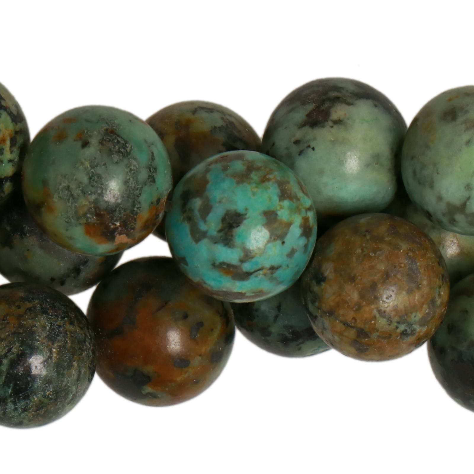 african turquoise smooth round 10mm | 8pc