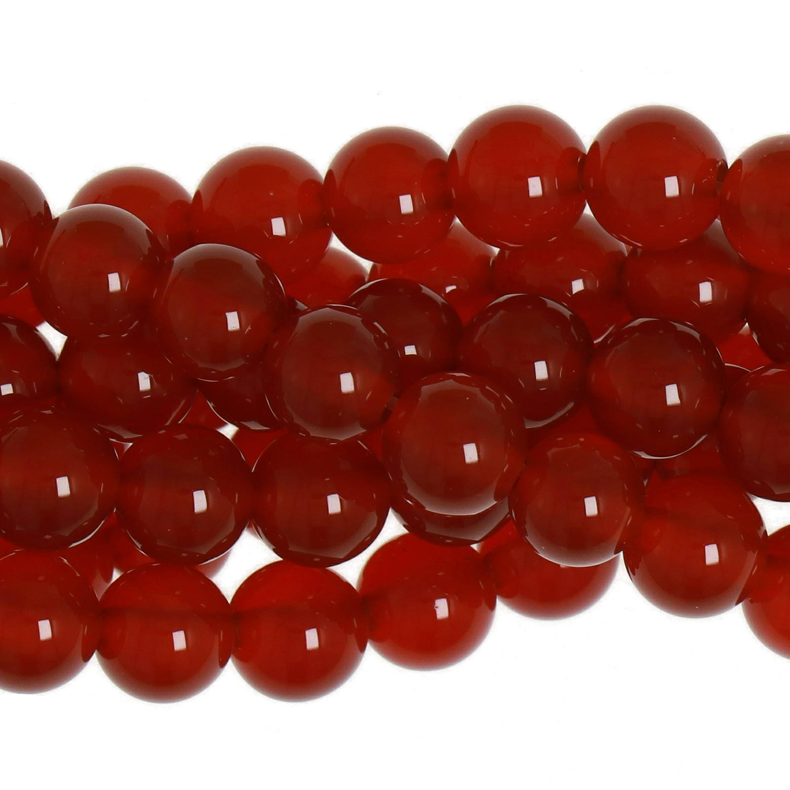 red agate smooth round 6mm | 20pc