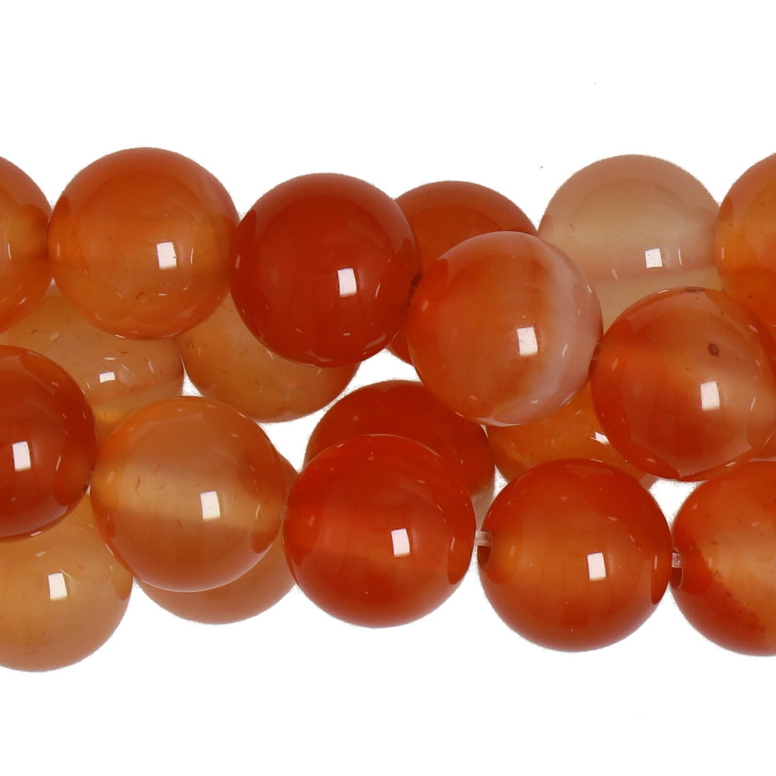 multicolor carnelian smooth round 8mm | 15pc